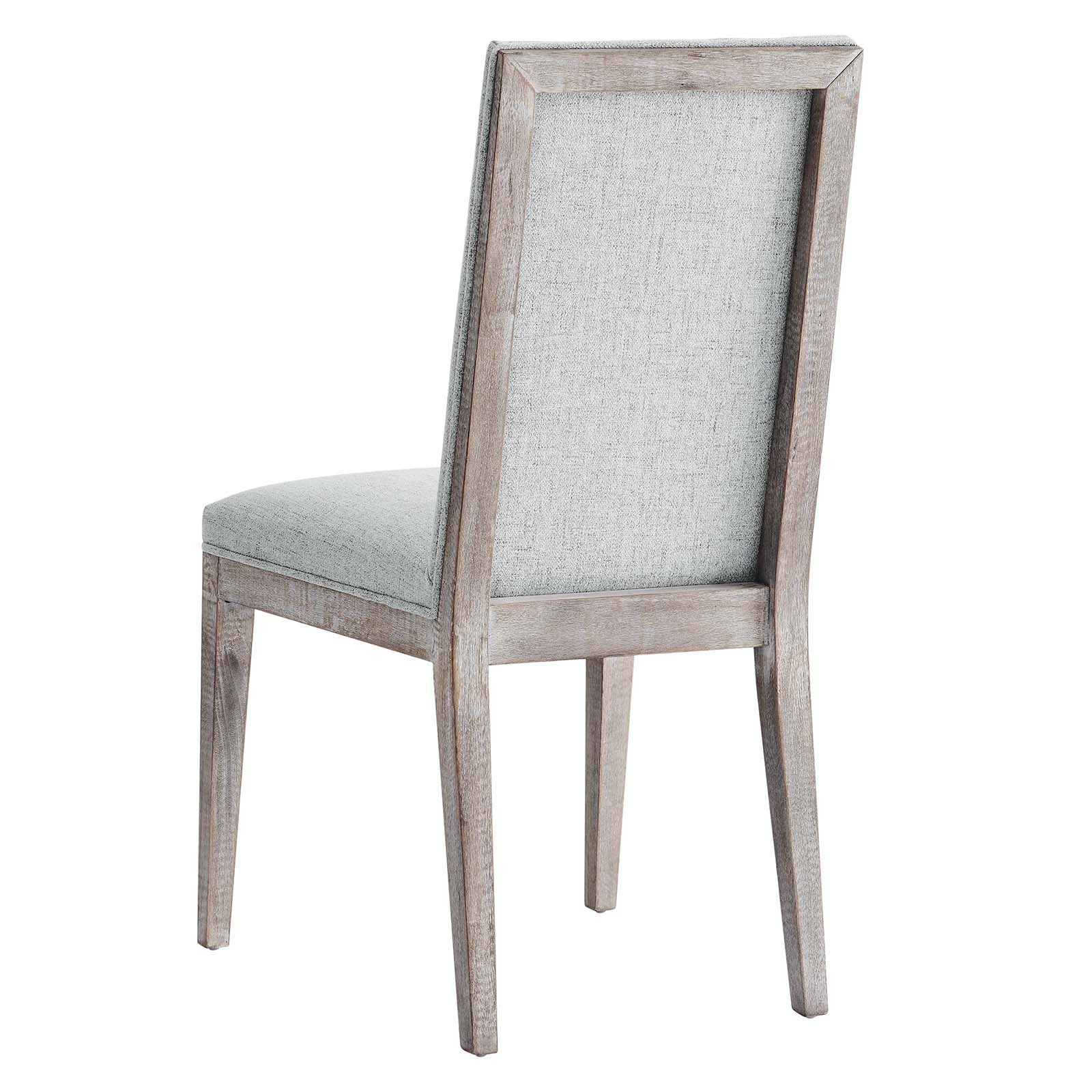 Modway Dining Chairs - Maisonette French Vintage Tufted Fabric Dining Side Chairs Set of 2 Light Gray