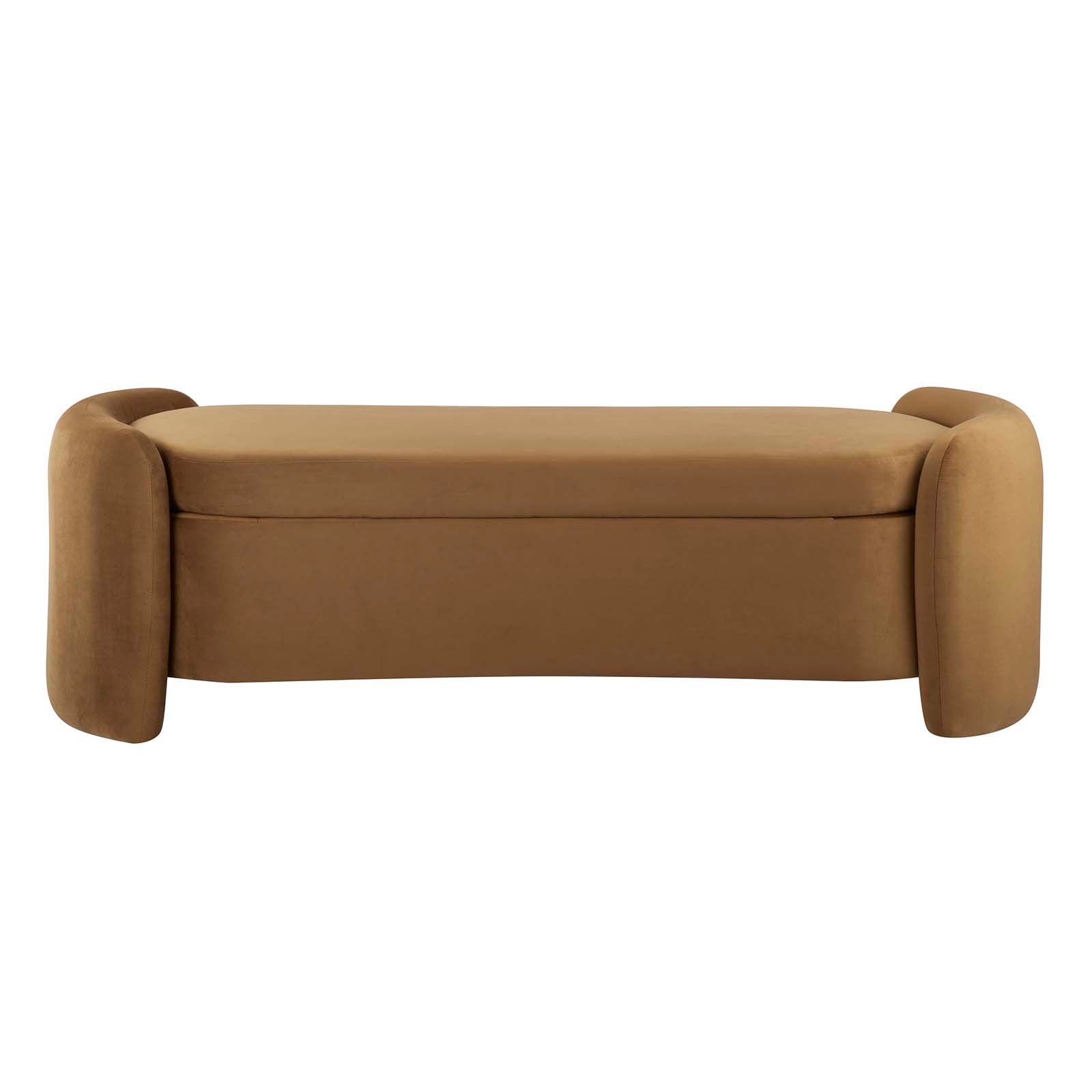 Modway Benches - Nebula Upholstered Performance Velvet Bench Cognac