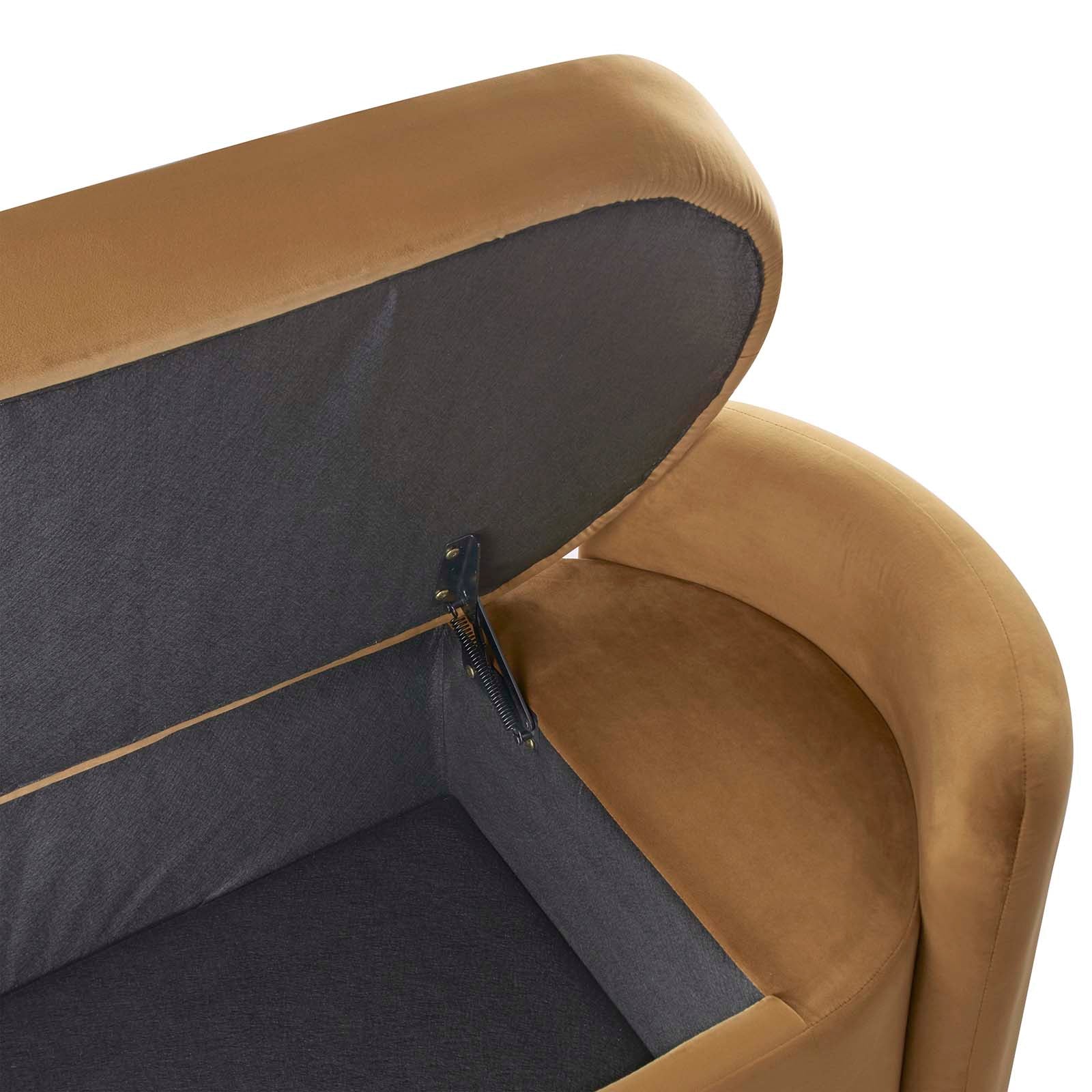 Modway Benches - Nebula Upholstered Performance Velvet Bench Cognac