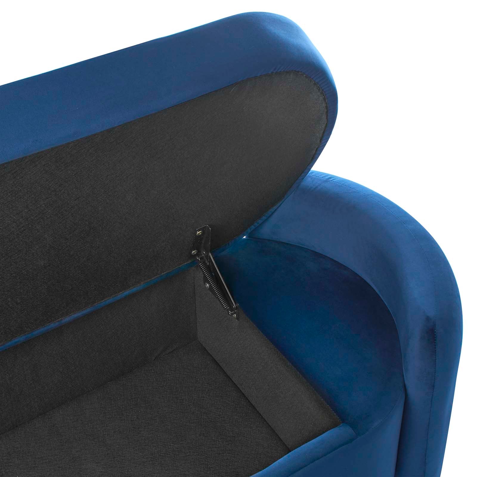 Modway Benches - Nebula Upholstered Performance Velvet Bench Midnight Blue