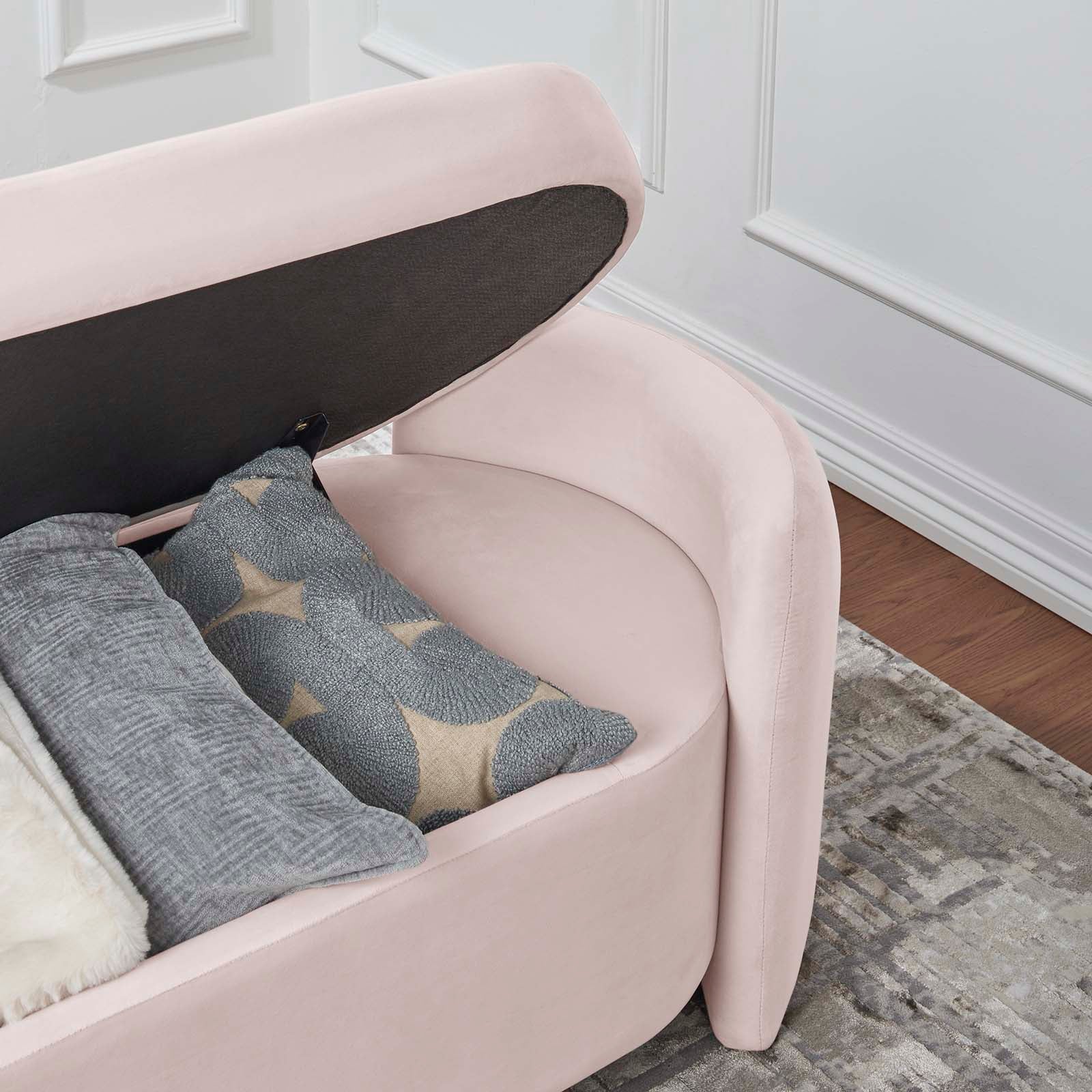 Modway Benches - Nebula Upholstered Performance Velvet Bench Pink