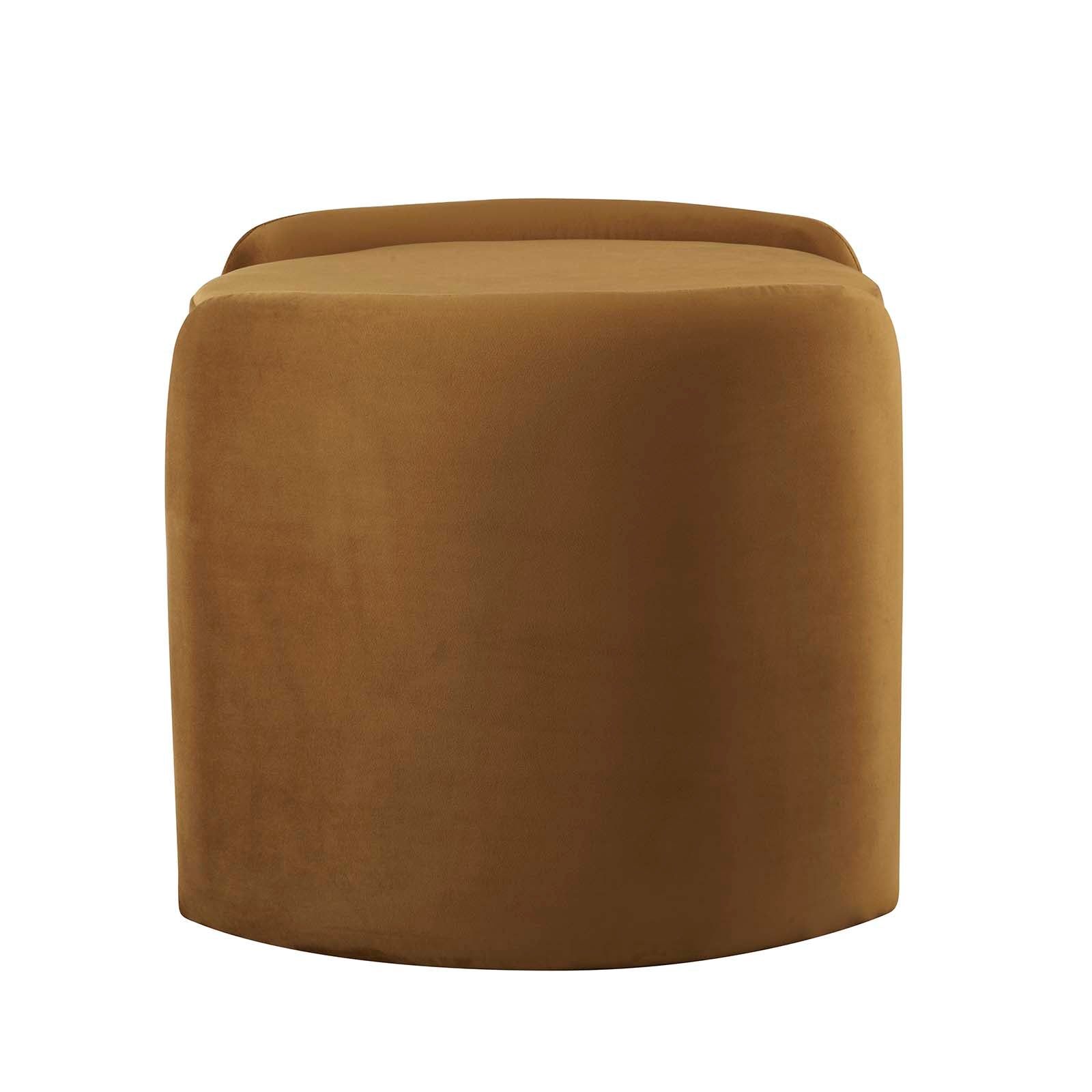 Cognac round ottoman store
