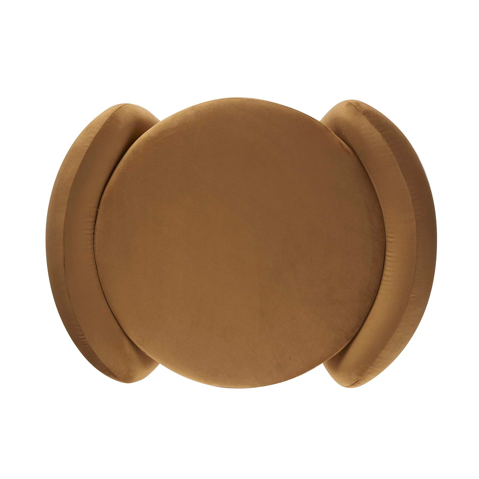 Modway Ottomans & Stools - Nebula Upholstered Performance Velvet Ottoman Cognac