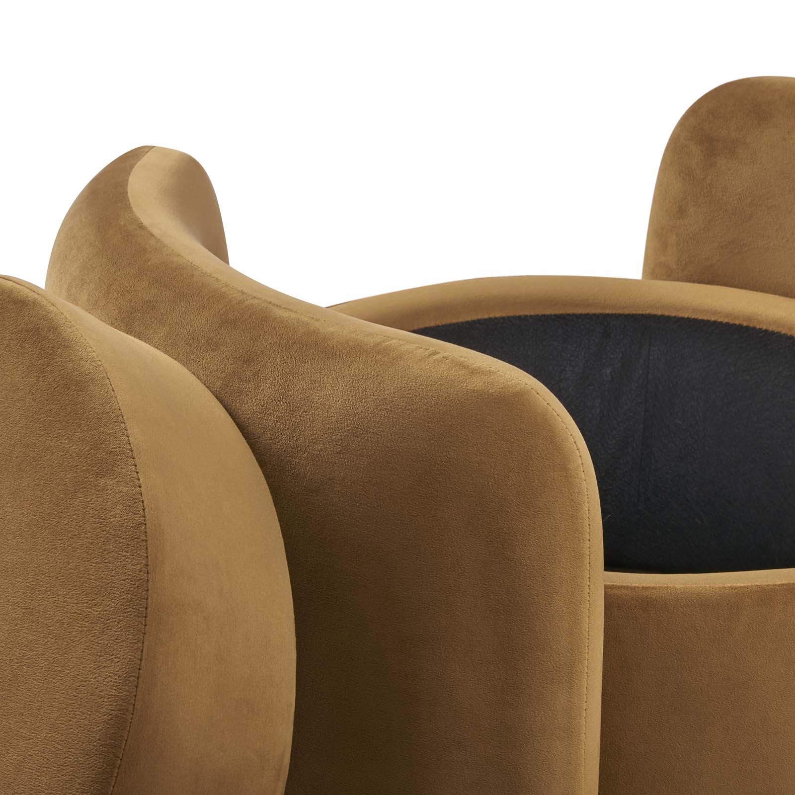 Modway Ottomans & Stools - Nebula Upholstered Performance Velvet Ottoman Cognac