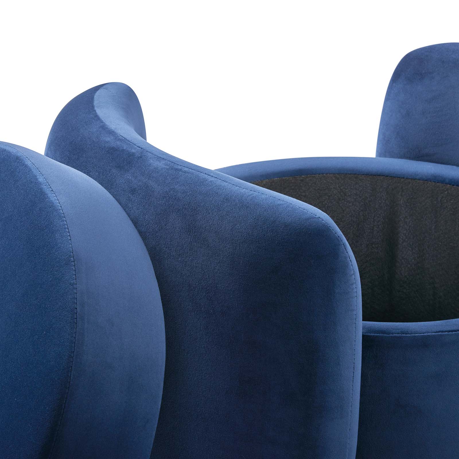 Modway Ottomans & Stools - Nebula Upholstered Performance Velvet Ottoman Midnight Blue