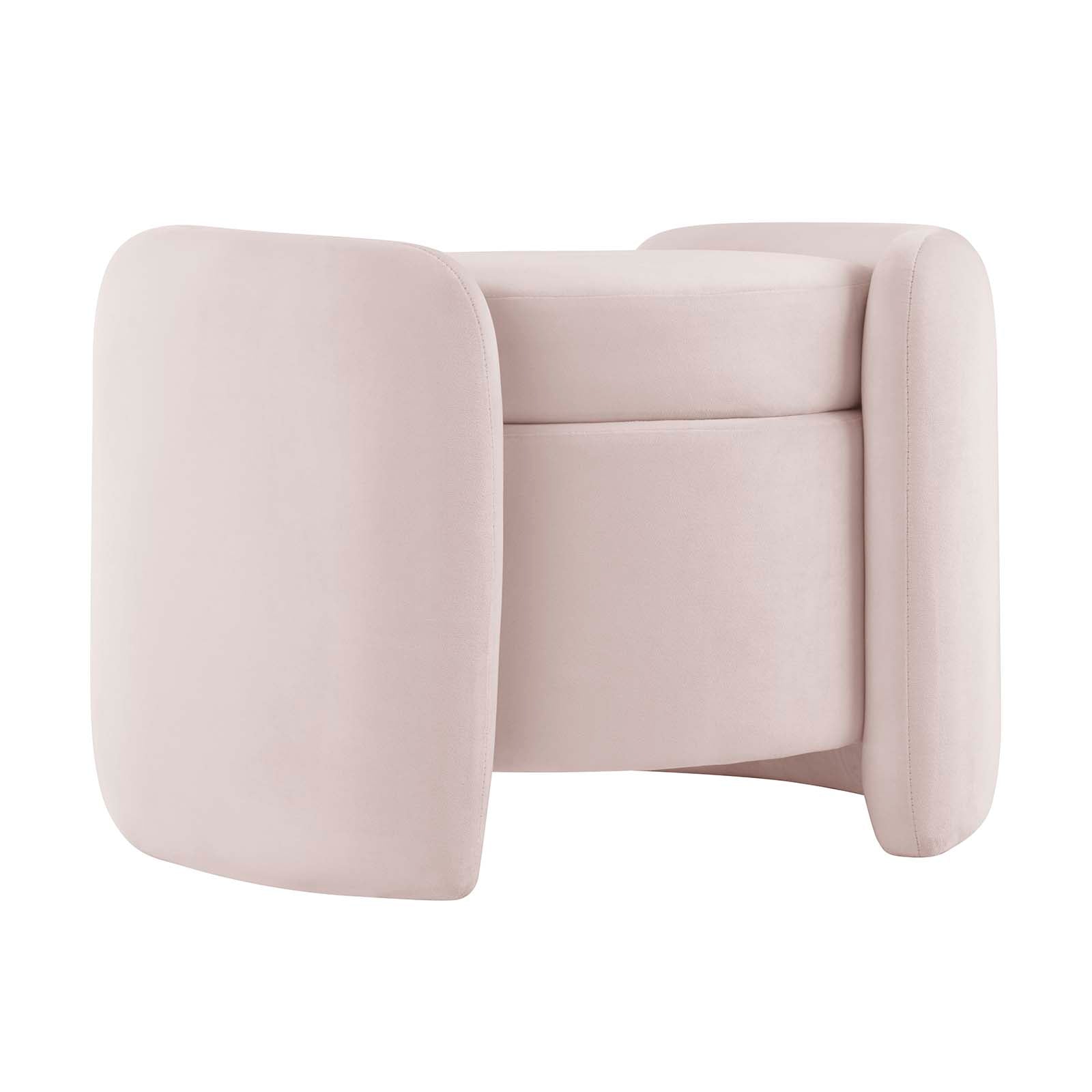 Modway Ottomans & Stools - Nebula Upholstered Performance Velvet Ottoman Pink