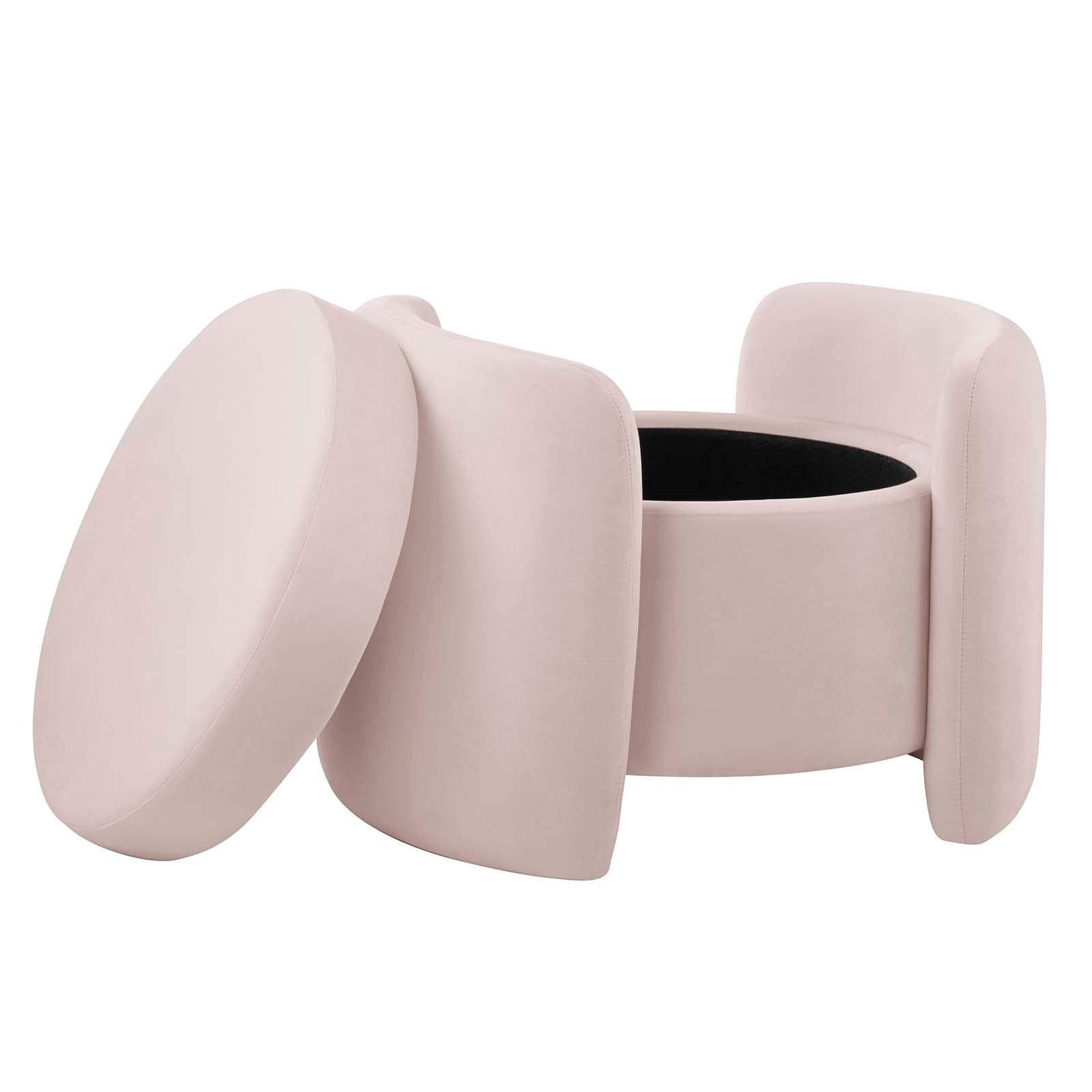 Modway Ottomans & Stools - Nebula Upholstered Performance Velvet Ottoman Pink