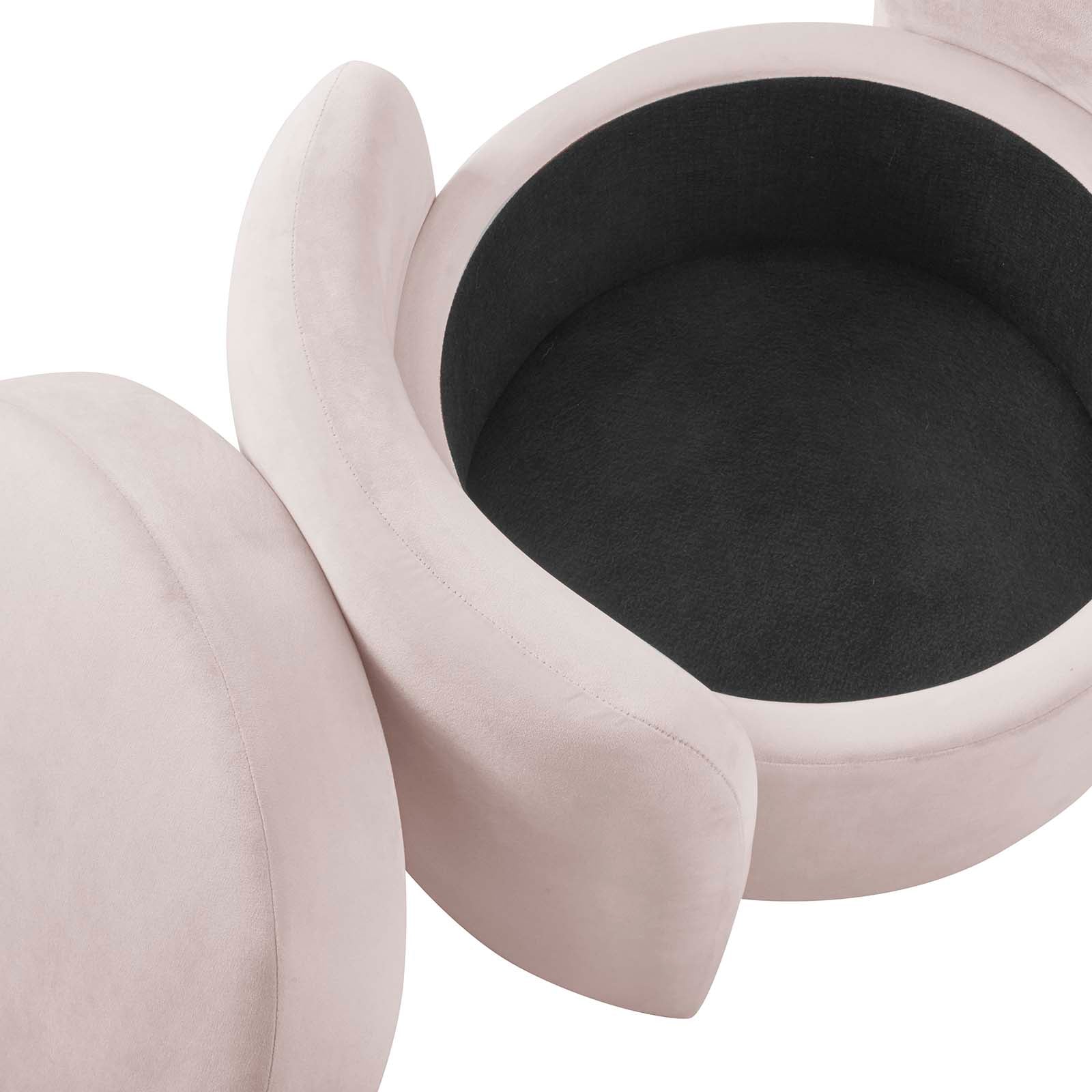 Modway Ottomans & Stools - Nebula Upholstered Performance Velvet Ottoman Pink