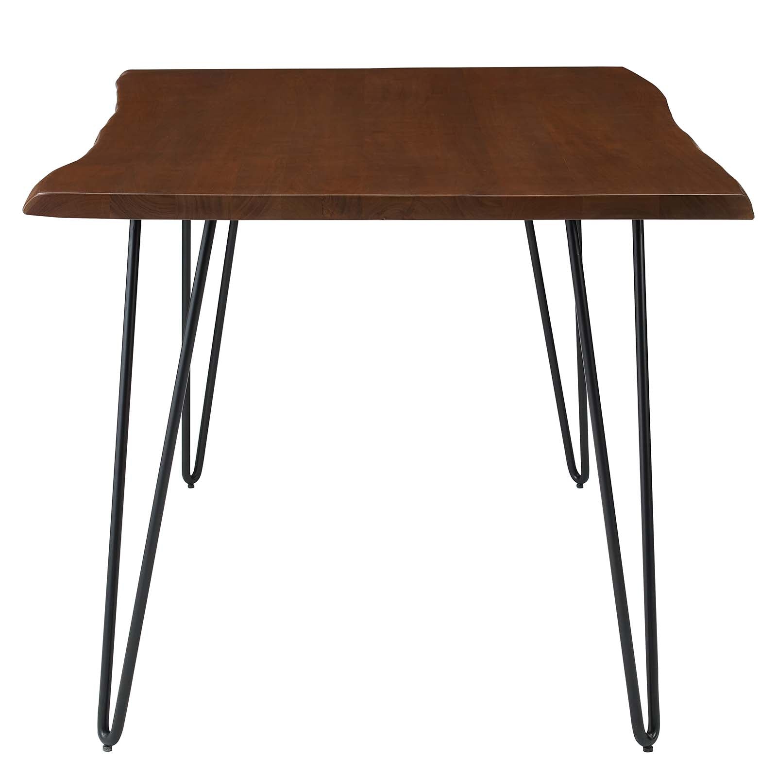 Modway Dining Tables - Henley 60" Live Edge Acacia Wood Dining Table Black Walnut