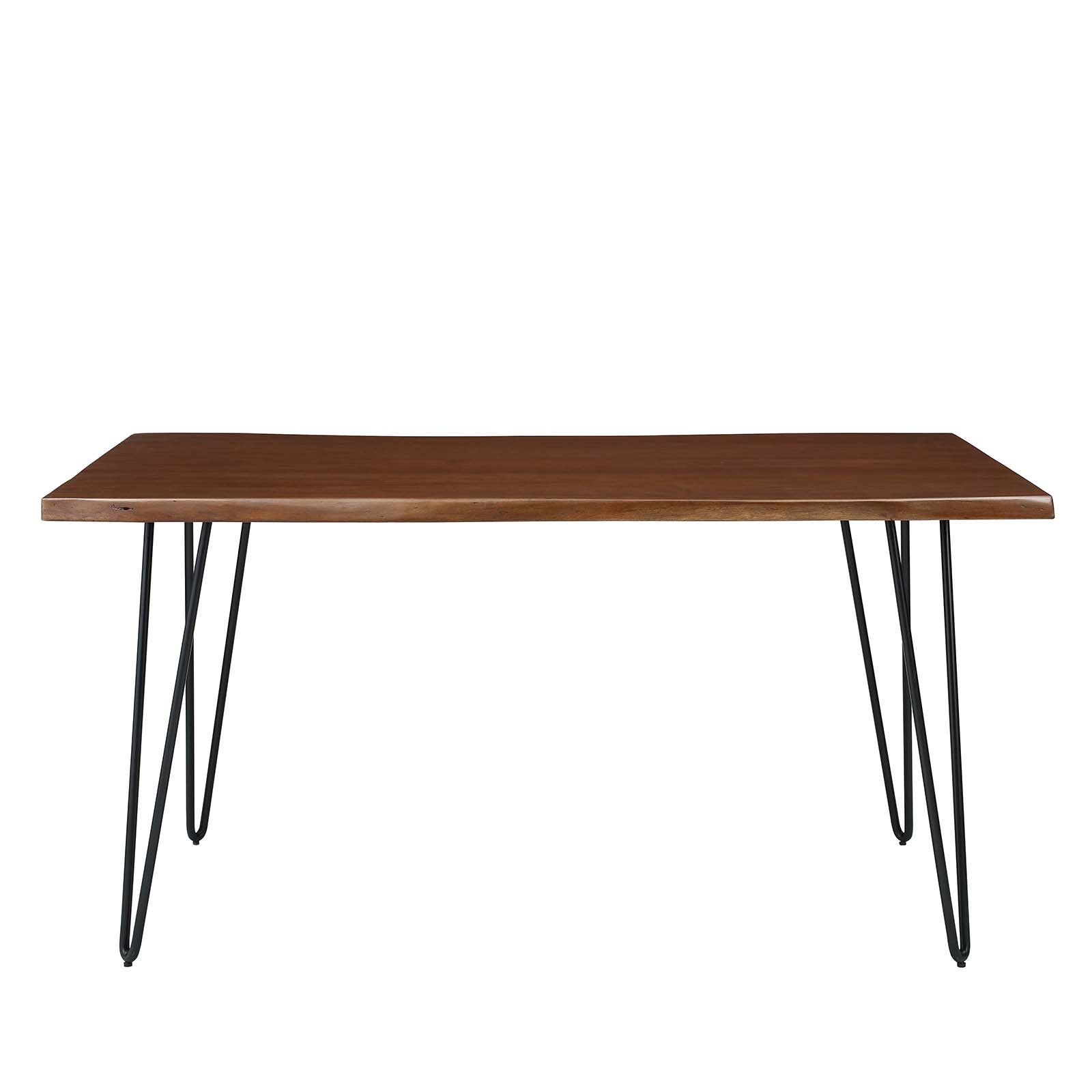 Modway Dining Tables - Henley 60" Live Edge Acacia Wood Dining Table Black Walnut