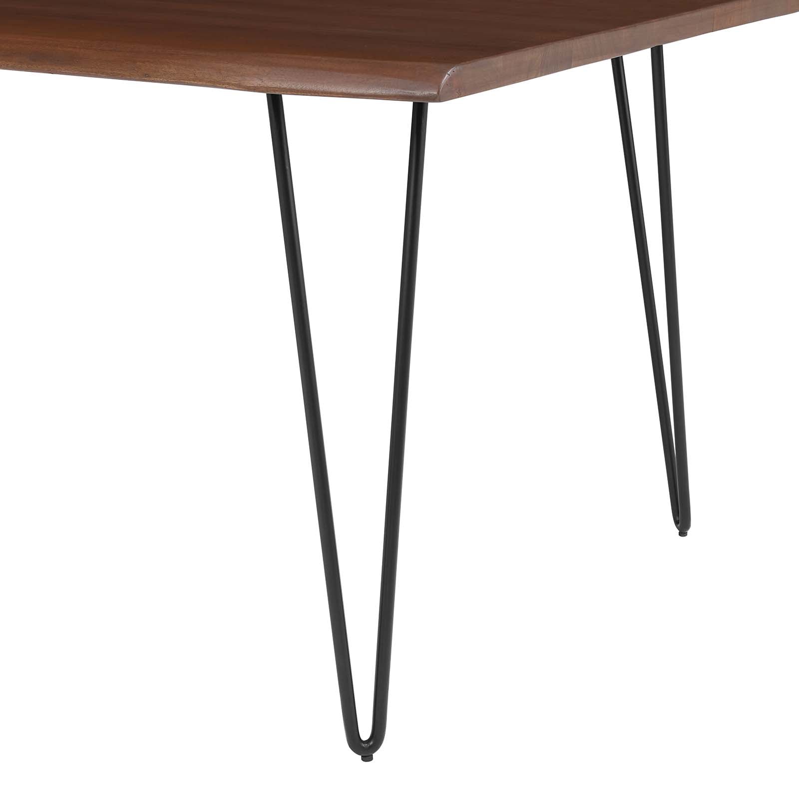 Modway Dining Tables - Henley 60" Live Edge Acacia Wood Dining Table Black Walnut