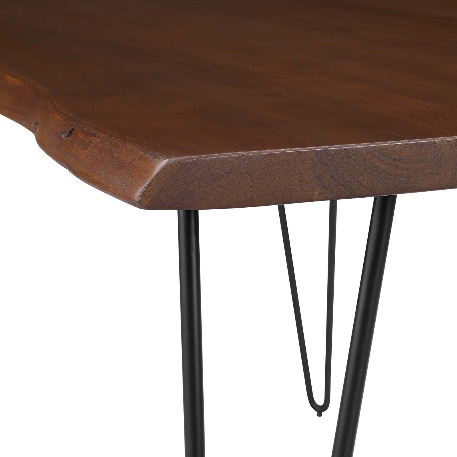 Modway Dining Tables - Henley 60" Live Edge Acacia Wood Dining Table Black Walnut