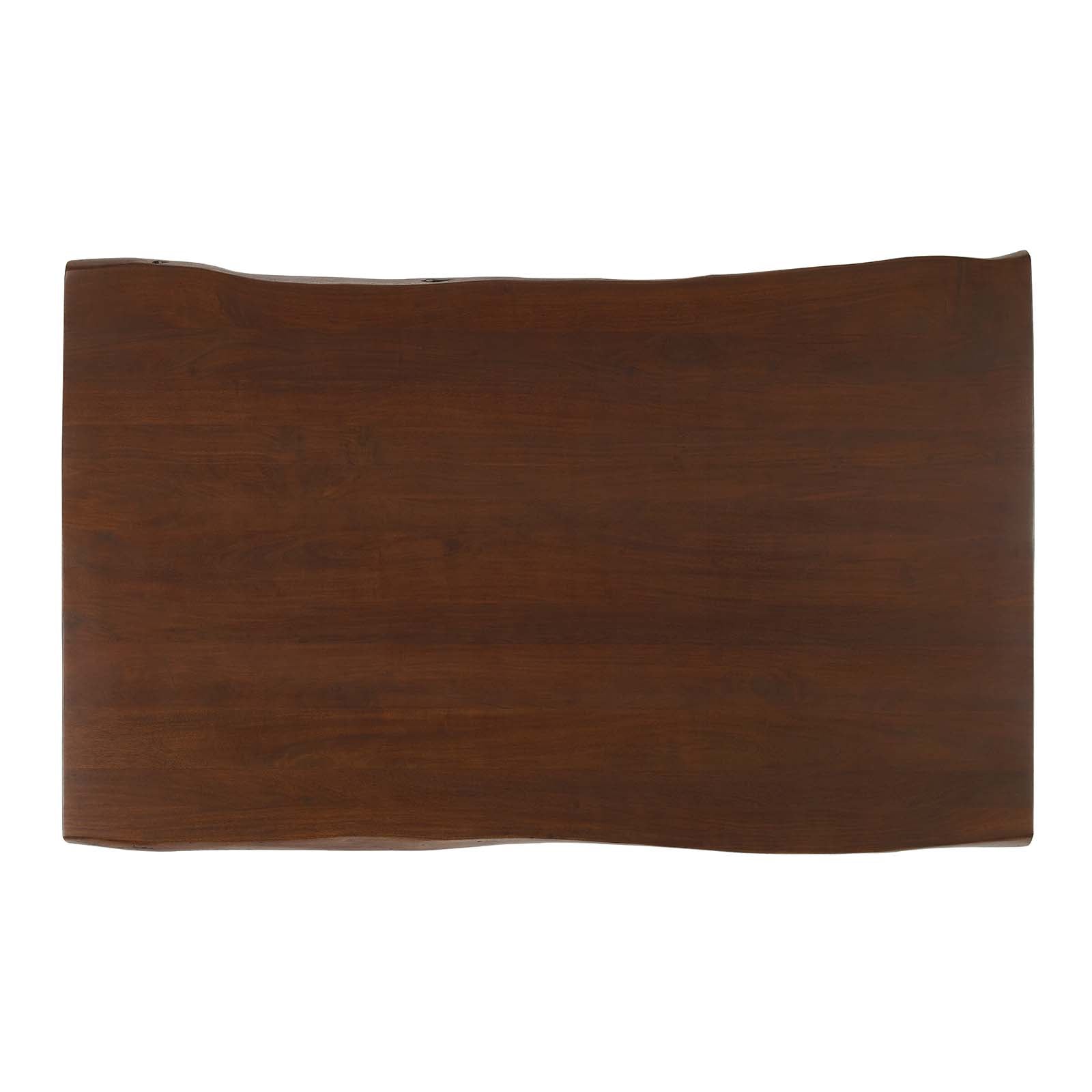 Modway Dining Tables - Henley 60" Live Edge Acacia Wood Dining Table Gold Walnut