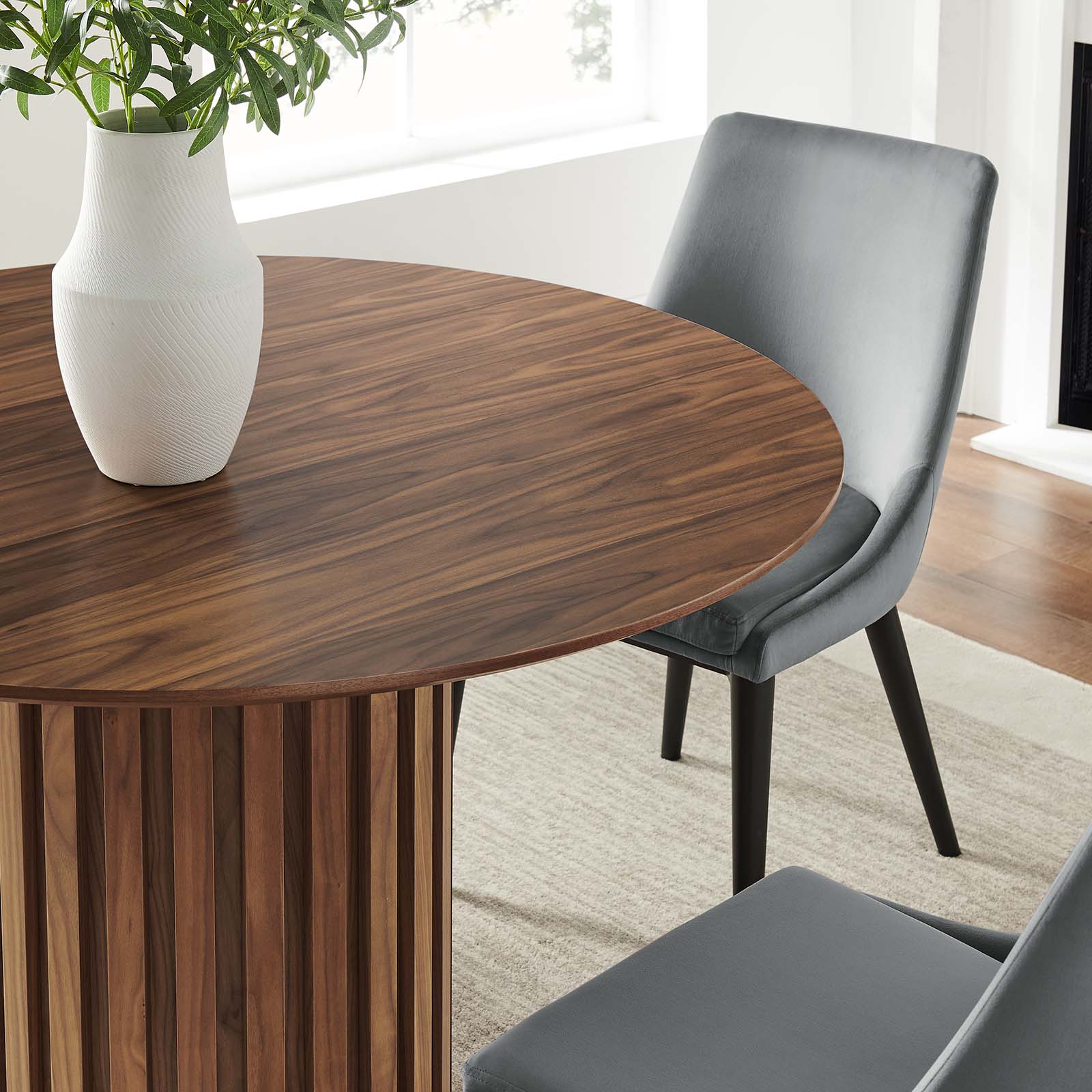 Modway Dining Tables - Senja 47" Round Dining Table Walnut