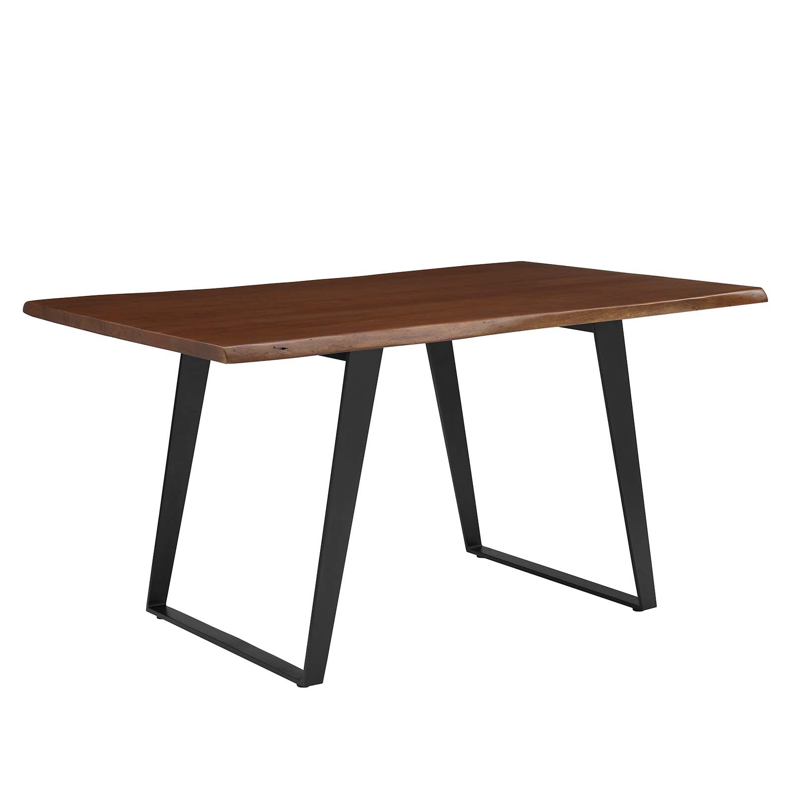 Modway Dining Tables - Astound 60" Live Edge Acacia Wood Dining Table Black Walnut