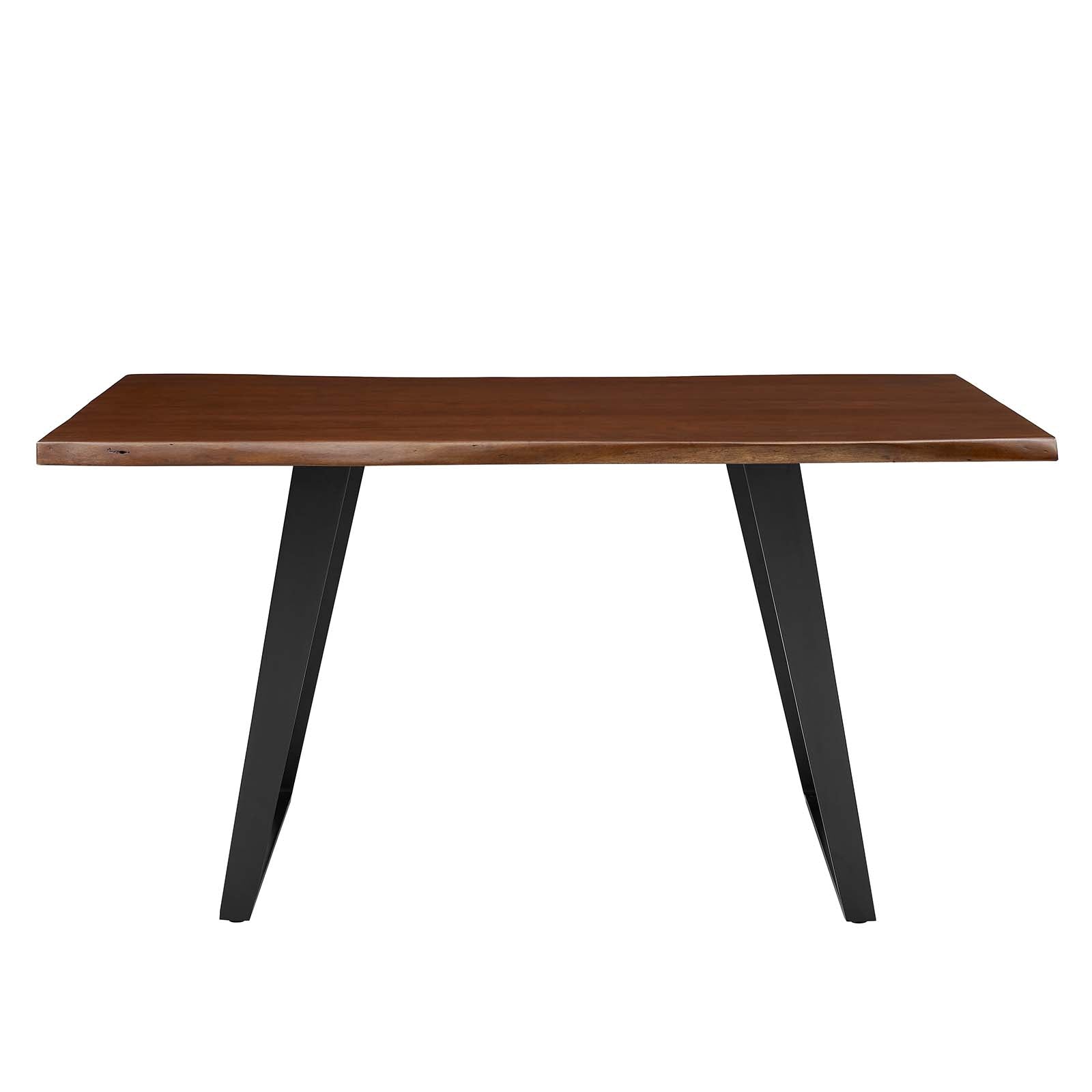 Modway Dining Tables - Astound 60" Live Edge Acacia Wood Dining Table Black Walnut
