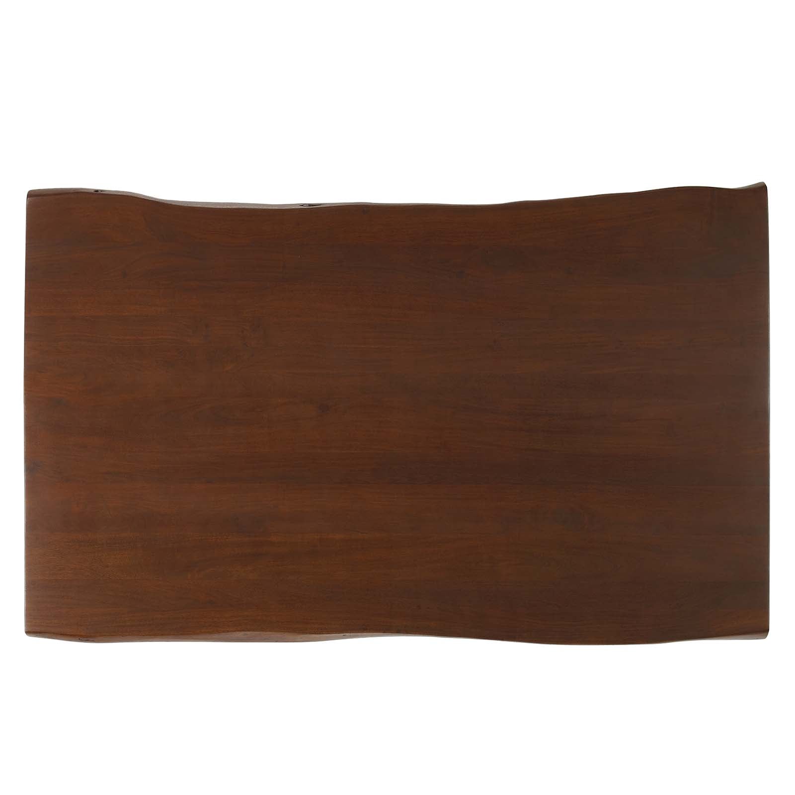 Modway Dining Tables - Astound 60" Live Edge Acacia Wood Dining Table Black Walnut