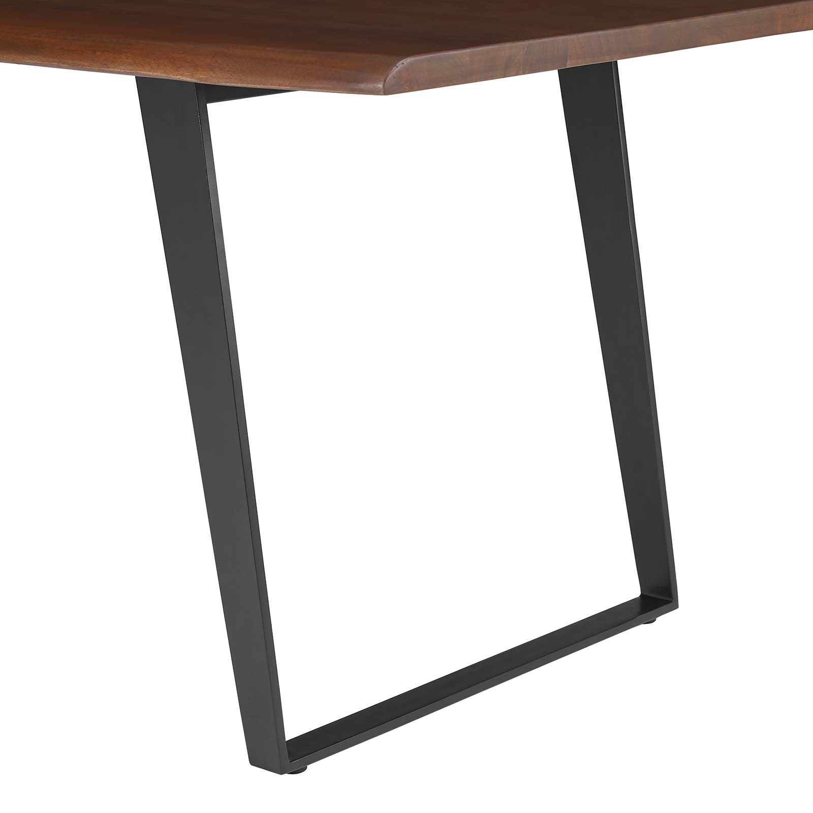 Modway Dining Tables - Astound 60" Live Edge Acacia Wood Dining Table Black Walnut
