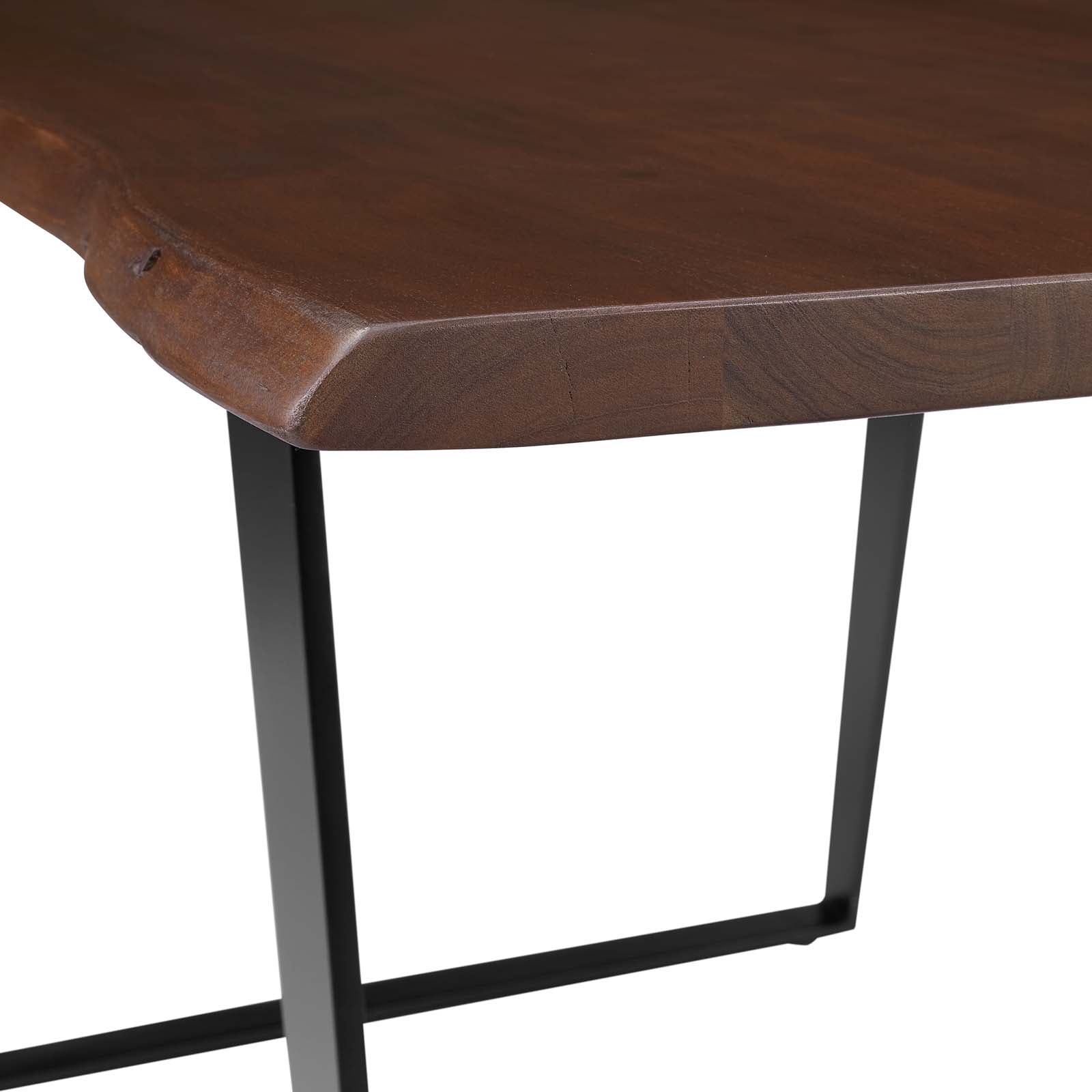 Modway Dining Tables - Astound 60" Live Edge Acacia Wood Dining Table Black Walnut
