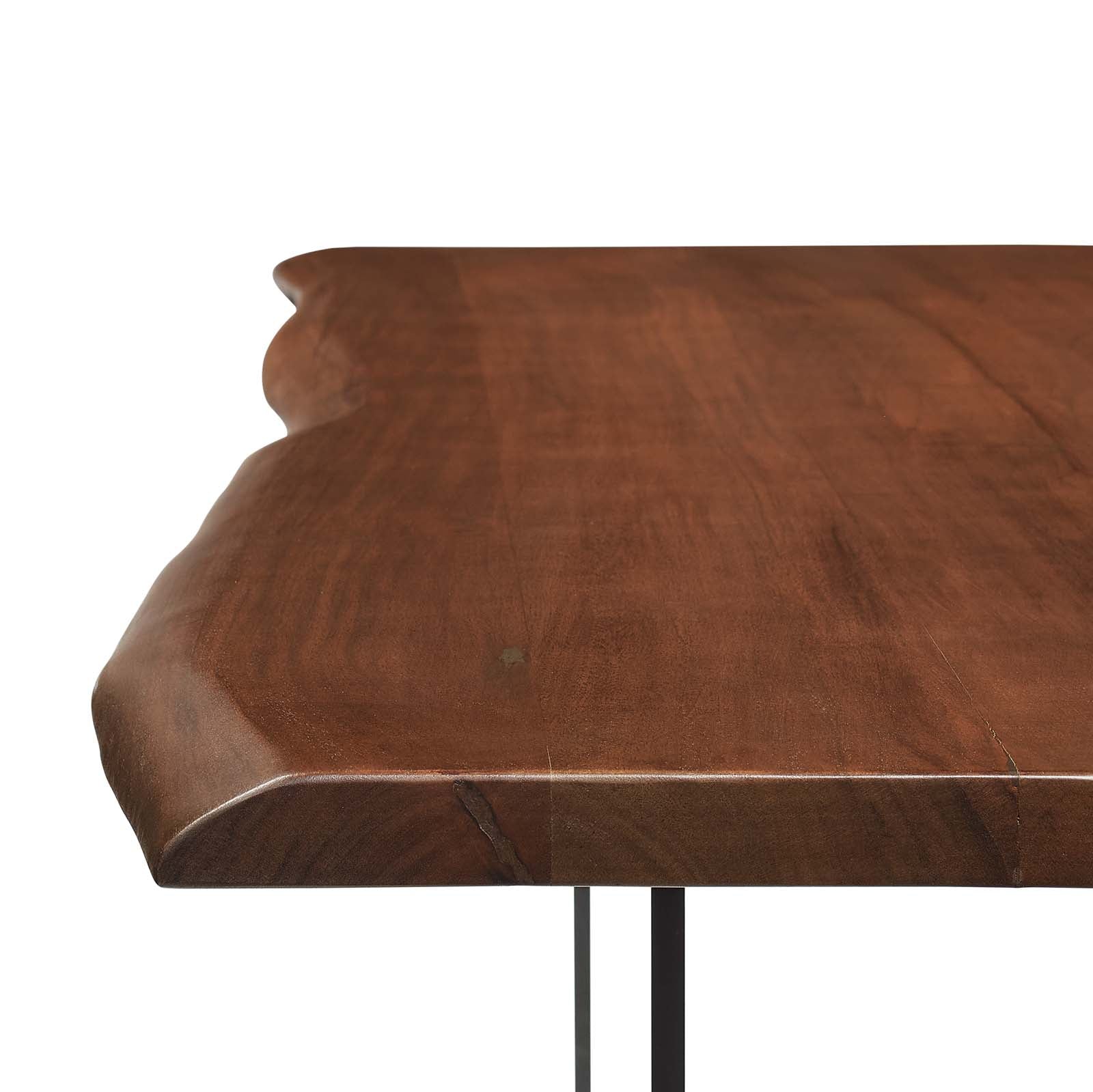 Modway Dining Tables - Astound 60" Live Edge Acacia Wood Dining Table Black Walnut