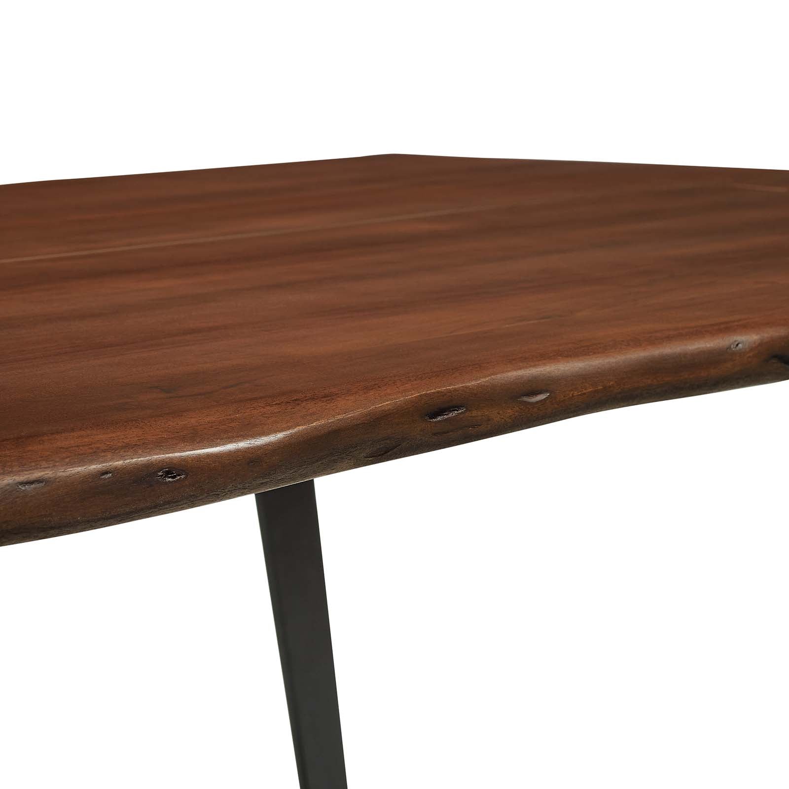Modway Dining Tables - Astound 60" Live Edge Acacia Wood Dining Table Black Walnut
