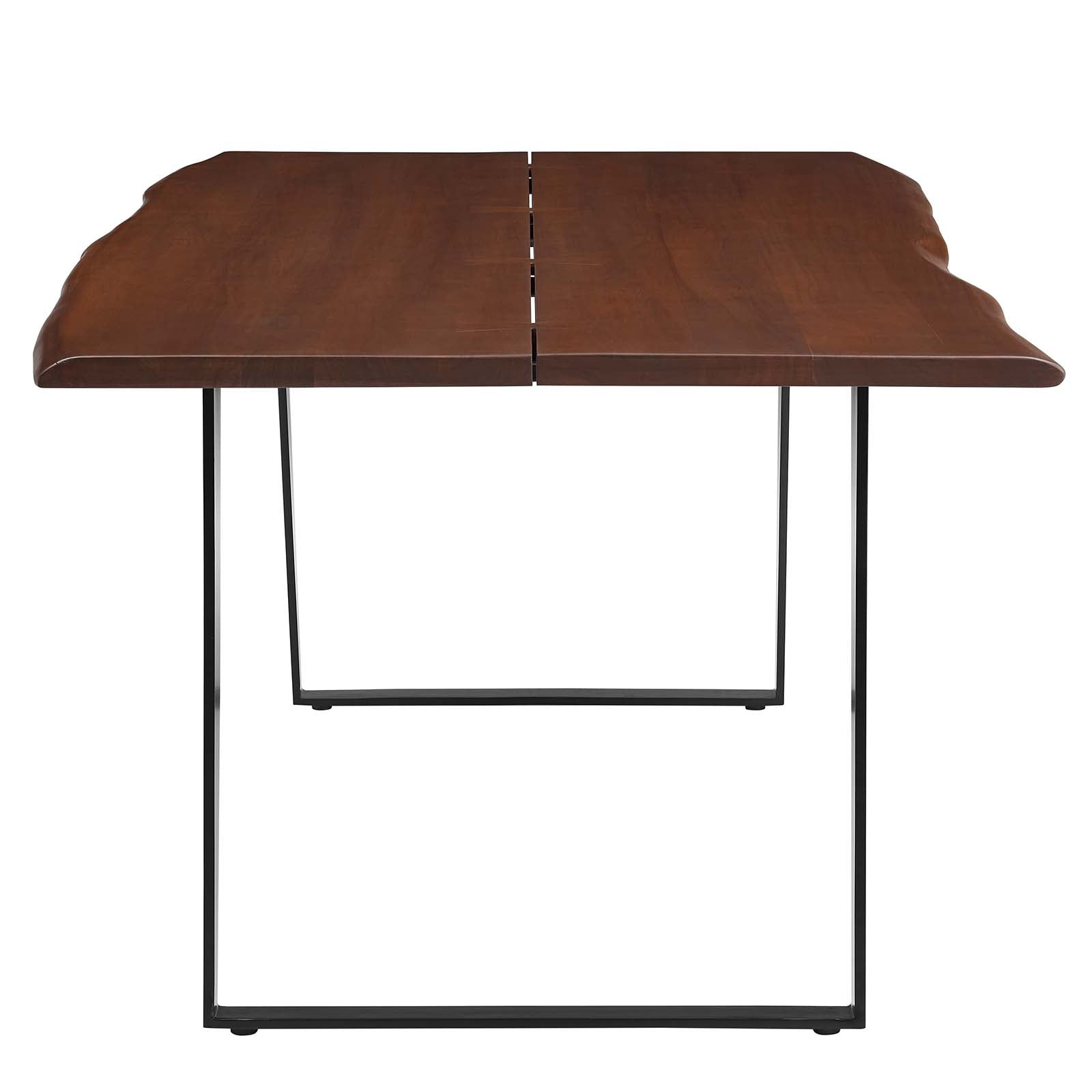 Modway Dining Tables - Viggo 74" Live Edge Acacia Wood Dining Table Black Walnut