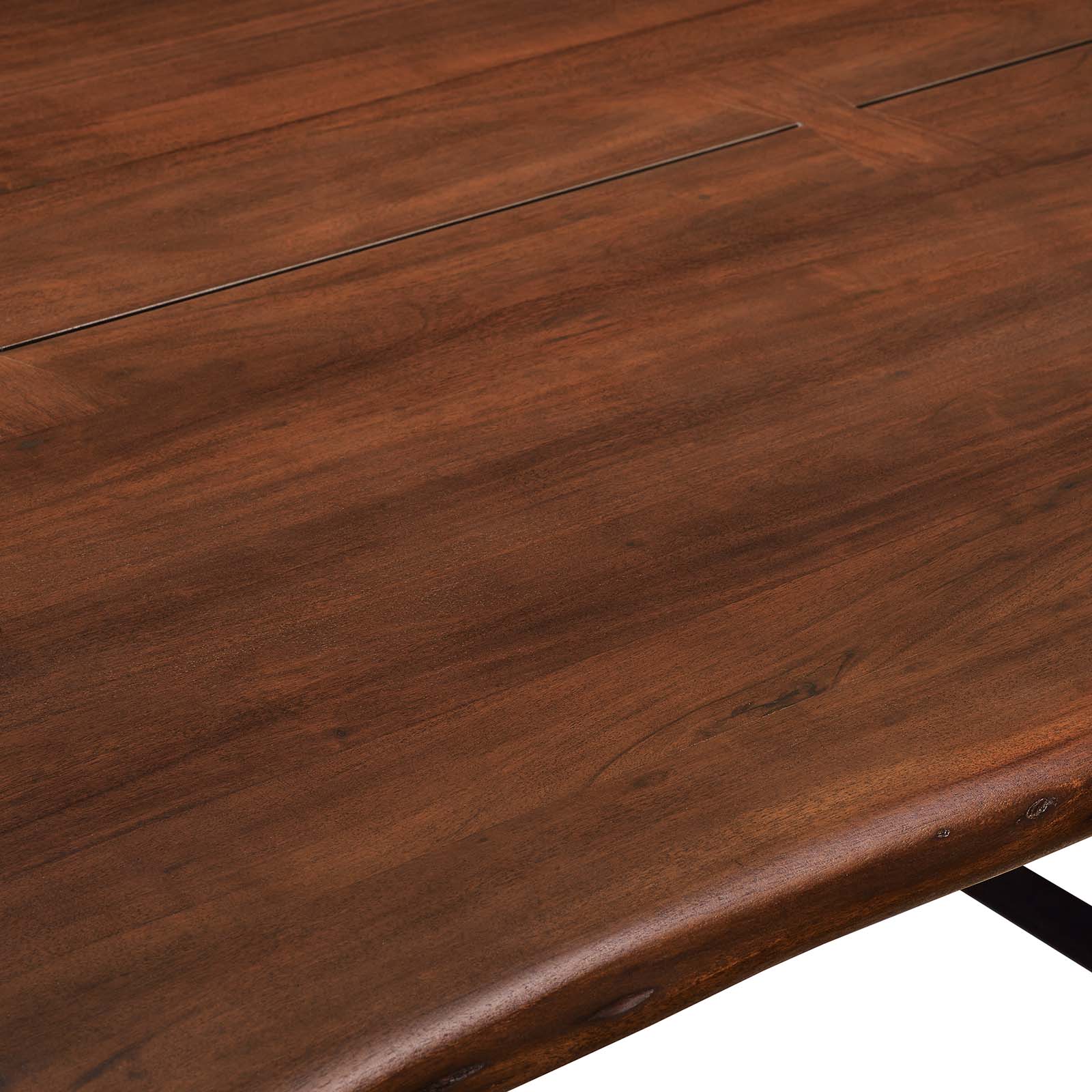 Modway Dining Tables - Viggo 74" Live Edge Acacia Wood Dining Table Black Walnut