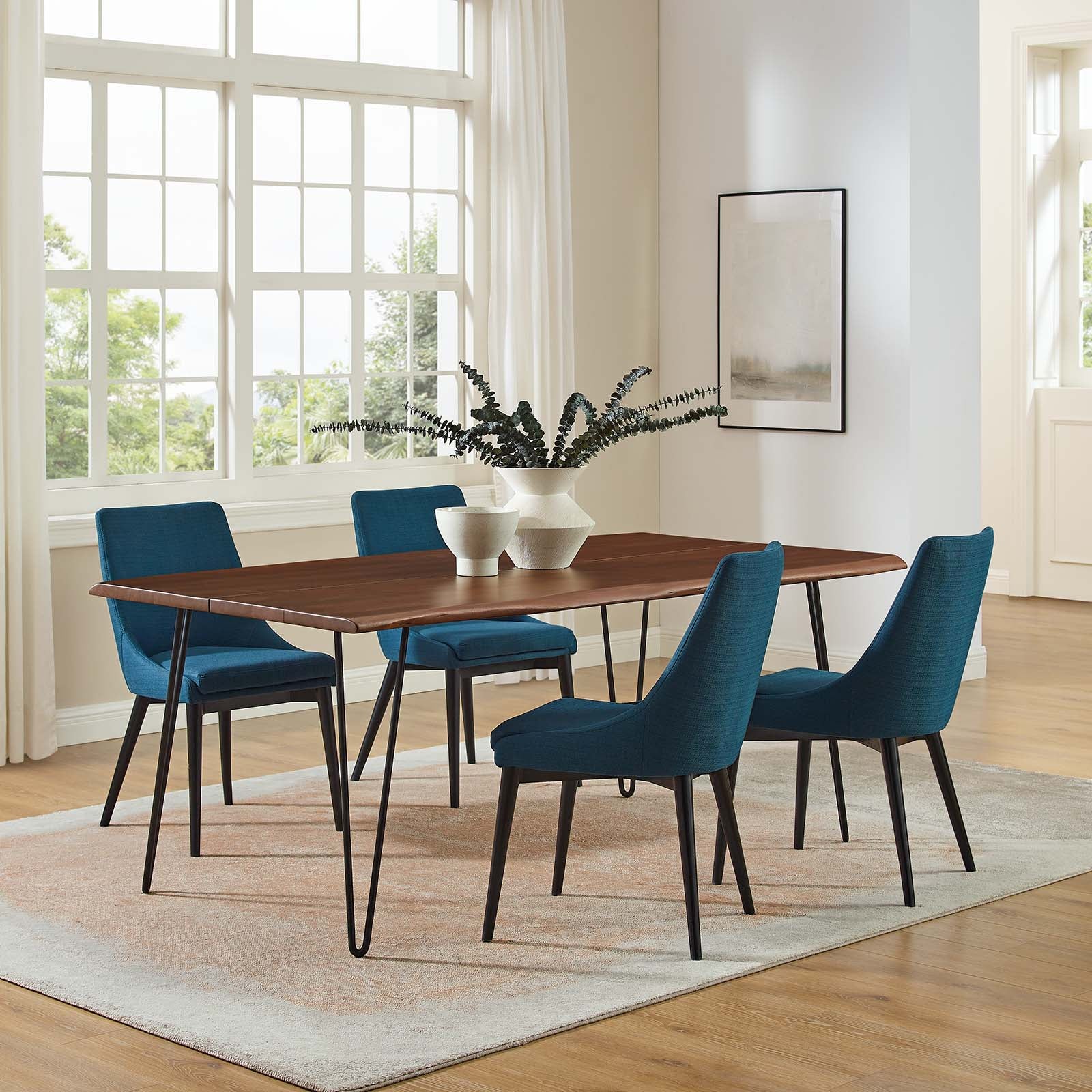 Modway Dining Tables - Ardor 74" Live Edge Acacia Wood Dining Table Black Walnut