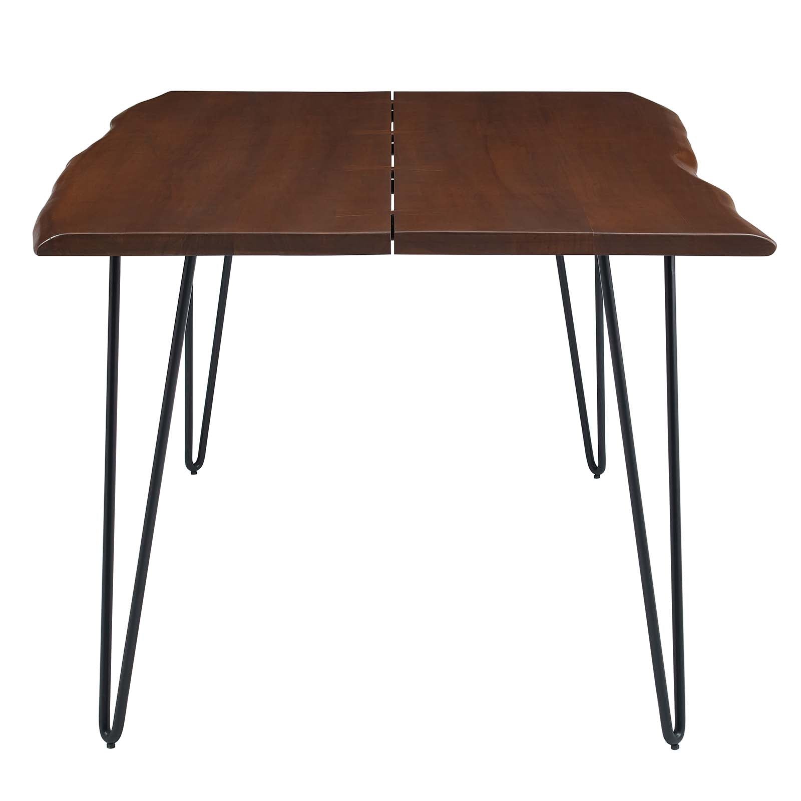 Modway Dining Tables - Ardor 74" Live Edge Acacia Wood Dining Table Black Walnut
