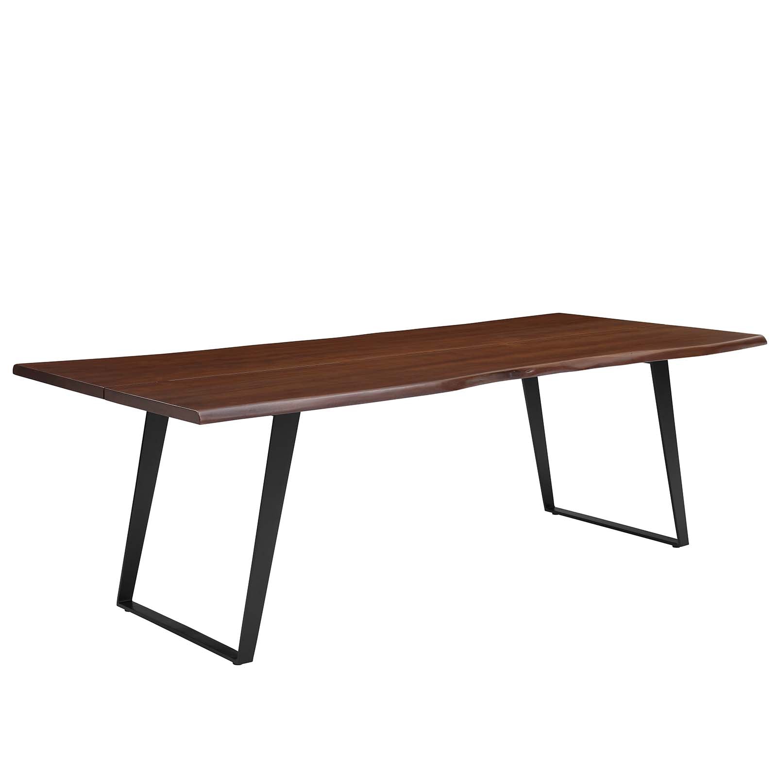 Modway Dining Tables - Viggo-96"-Live-Edge-Acacia-Wood-Dining-Table-Black-Walnut