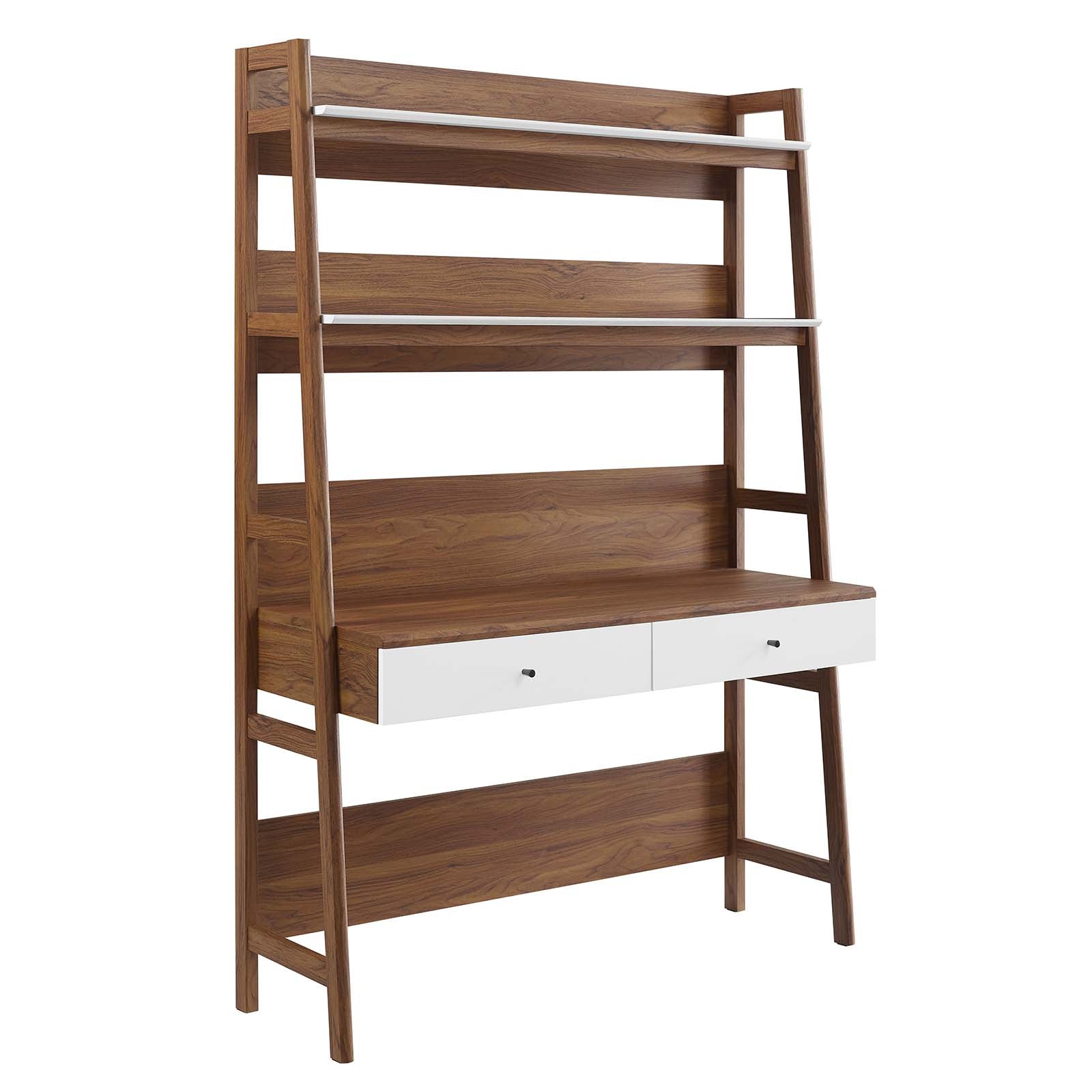 Modway Desks - Bixby Office Desk Walnut White