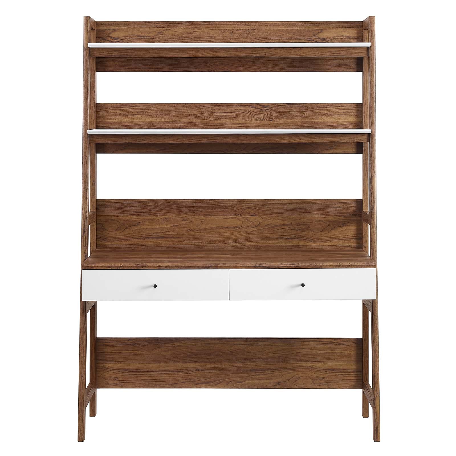 Modway Desks - Bixby Office Desk Walnut White