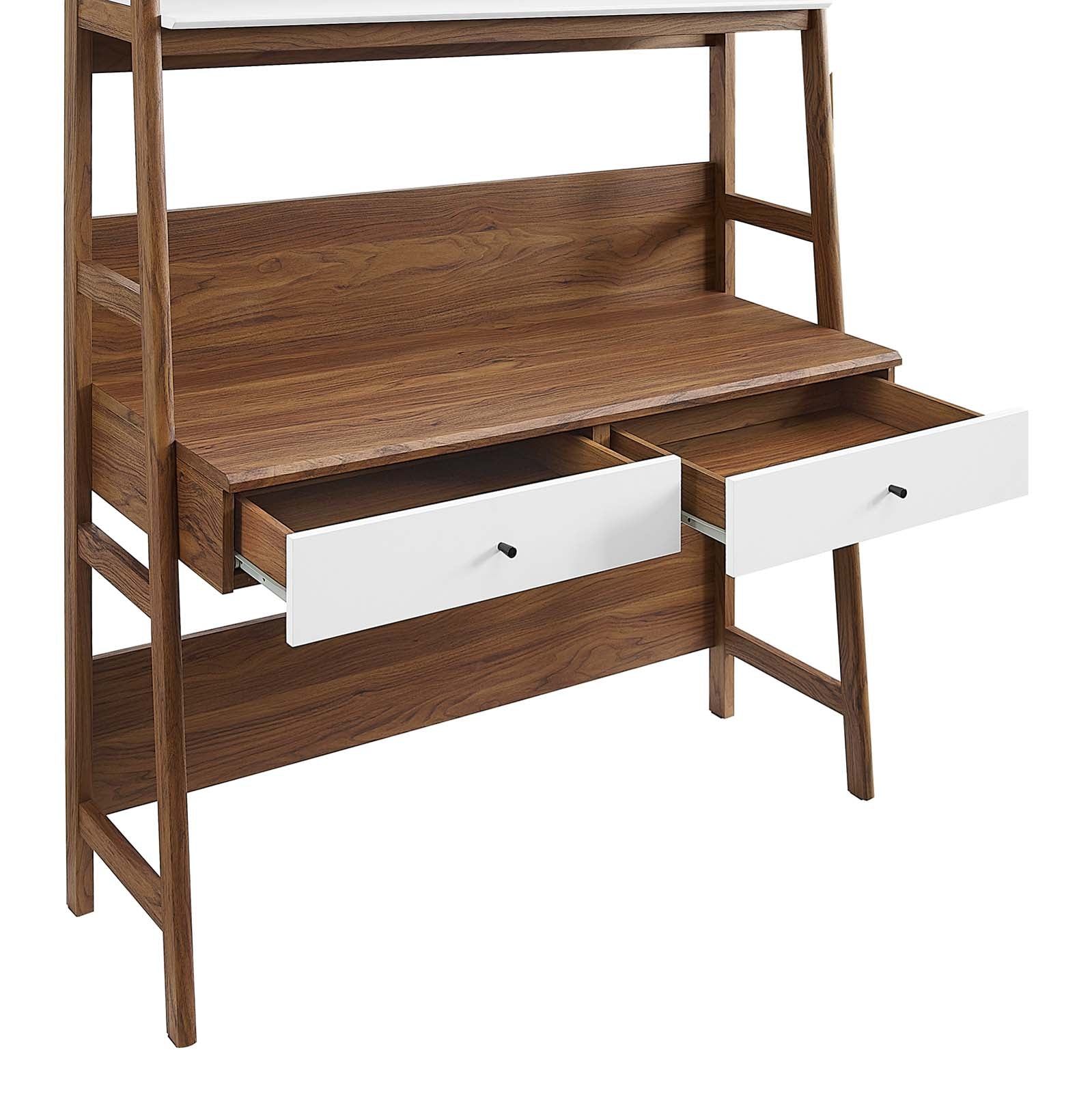Modway Desks - Bixby Office Desk Walnut White