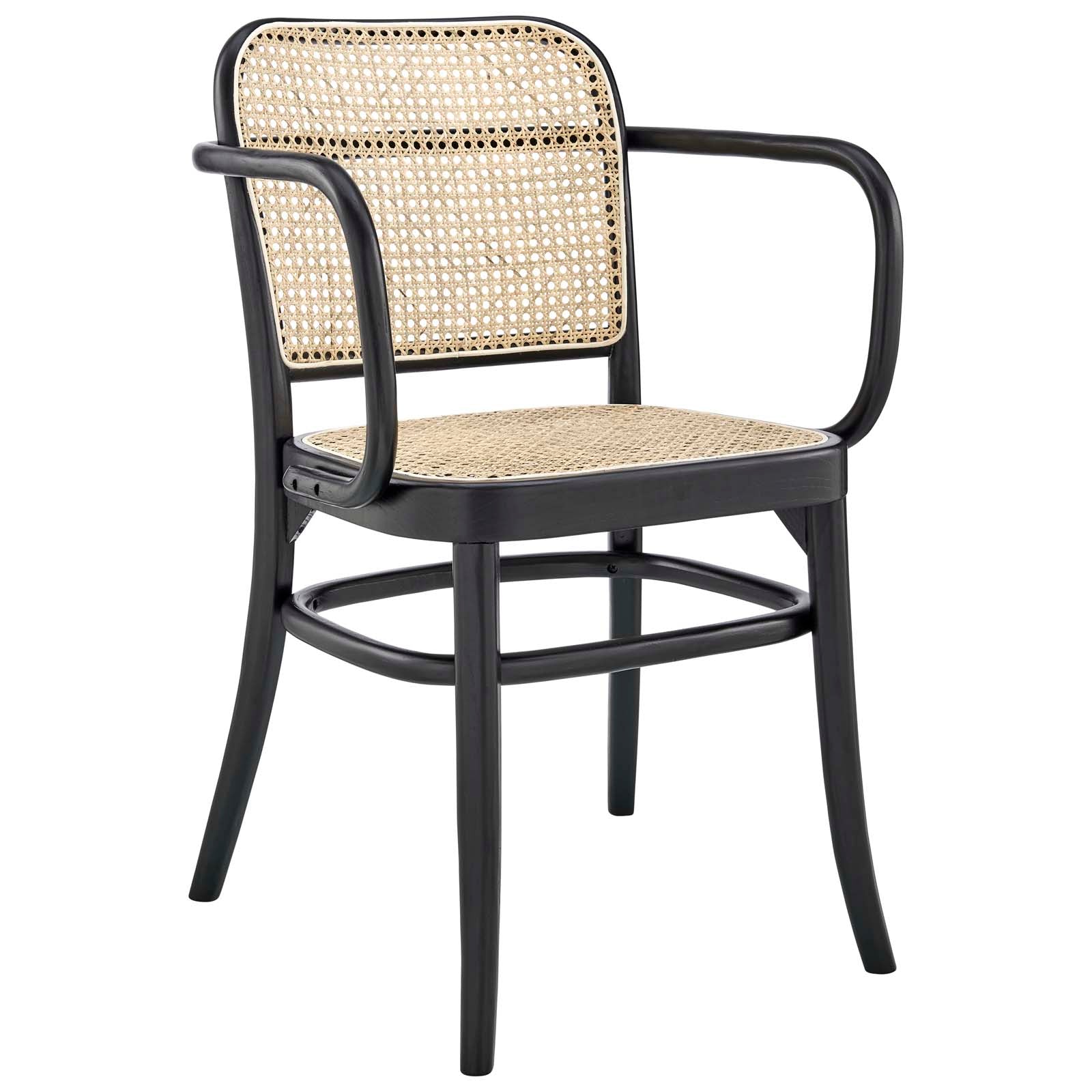 Modway Dining Chairs - Winona Wood Dining Chair Set Of 2 Black