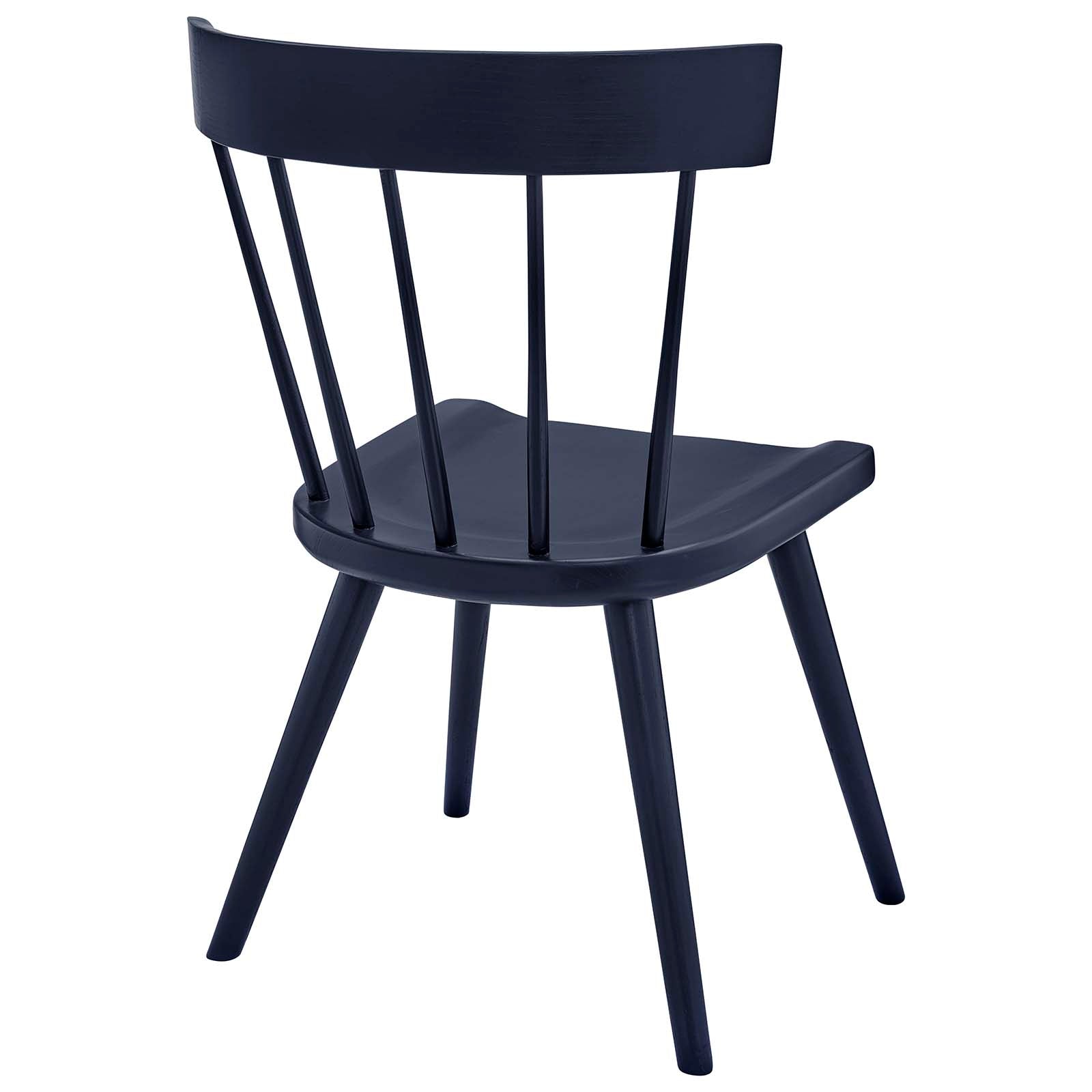 Modway Dining Chairs - Sutter Wood Dining Side Chair Set Of 2 Midnight