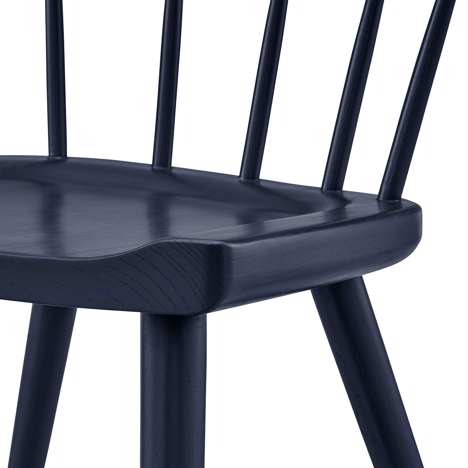 Modway Dining Chairs - Sutter Wood Dining Side Chair Set Of 2 Midnight