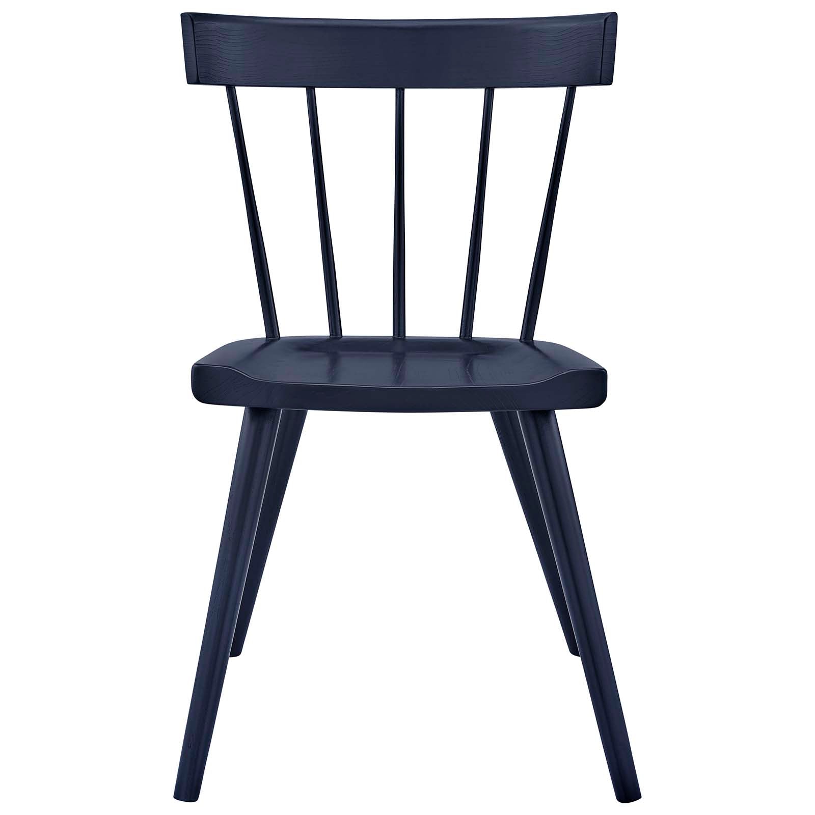 Modway Dining Chairs - Sutter Wood Dining Side Chair Set Of 2 Midnight
