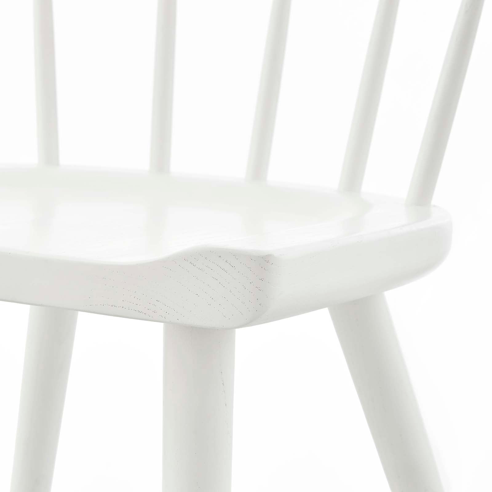 Modway Dining Chairs - Sutter Wood Dining Side Chair Set Of 2 White