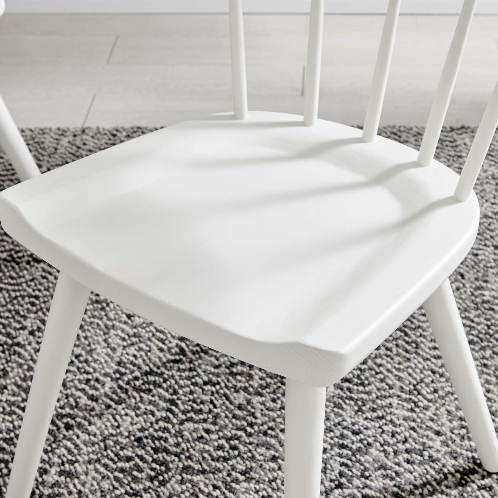Modway Dining Chairs - Sutter Wood Dining Side Chair Set Of 2 White