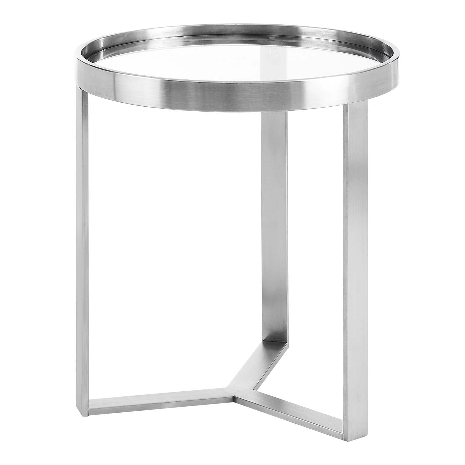 Modway Side & End Tables - Relay-Side-Table-Silver