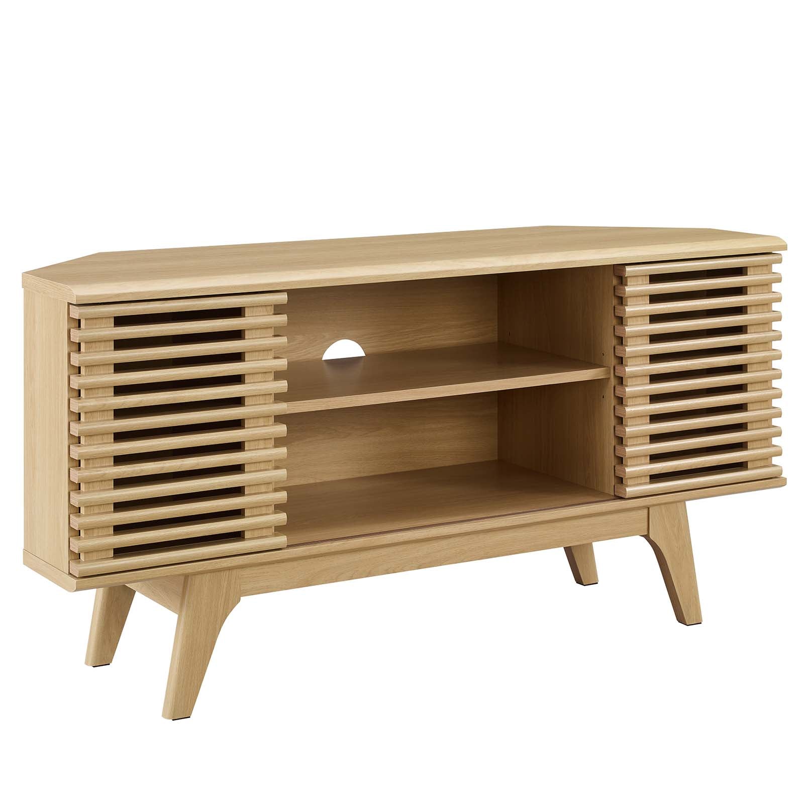 Modway TV & Media Units - Render 46" Corner TV Stand Oak