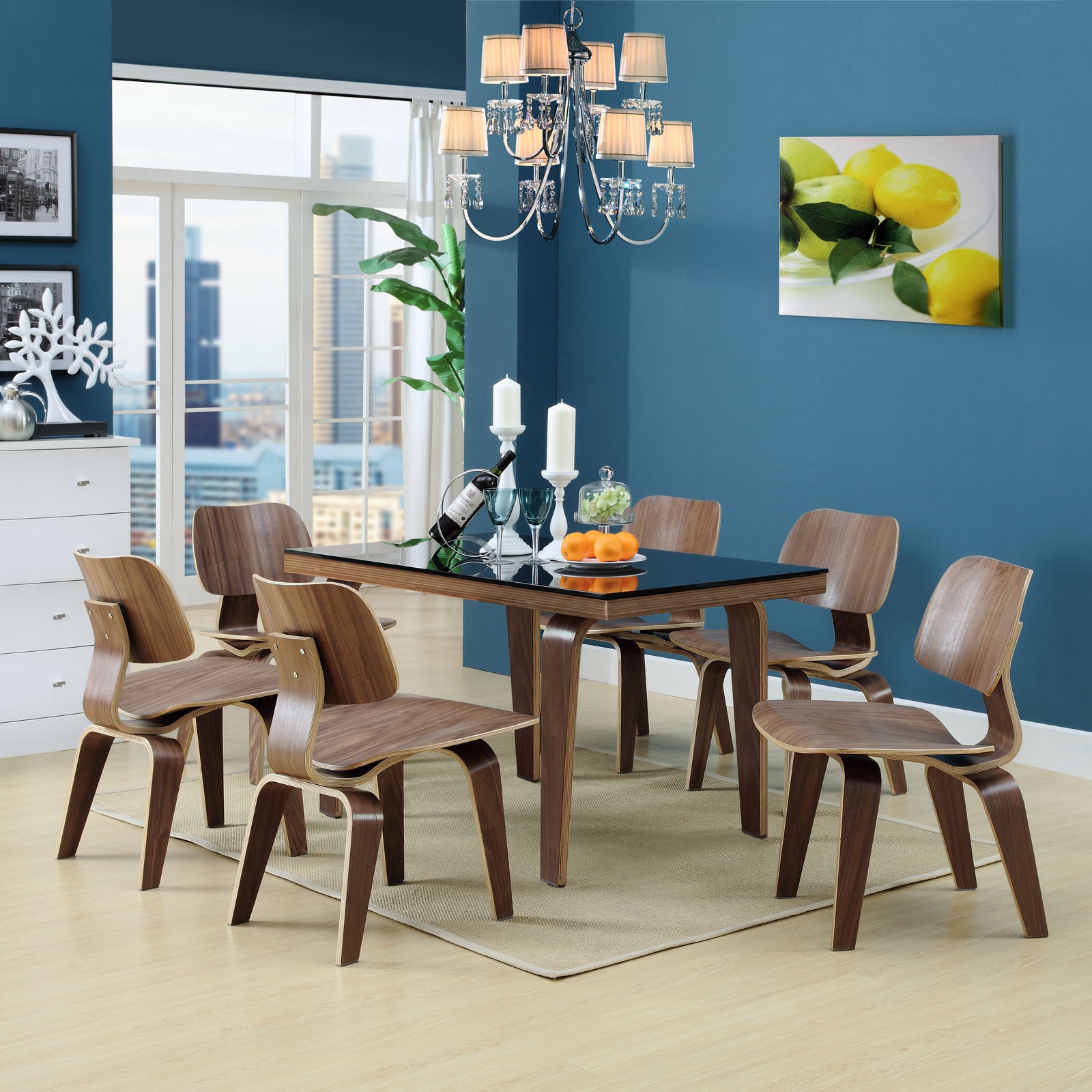Modway Dining Chairs - Fathom Dining Wood Side Chair Walnut