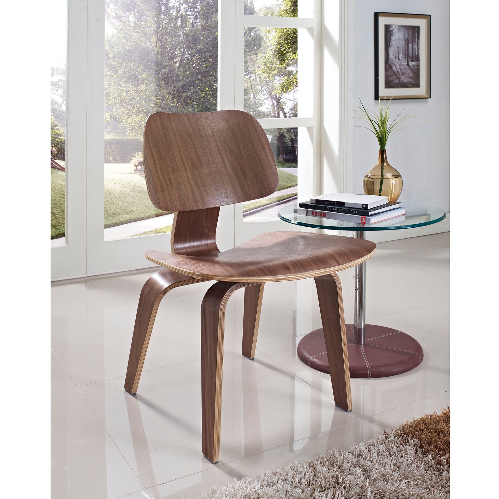 Modway Dining Chairs - Fathom Dining Wood Side Chair Walnut