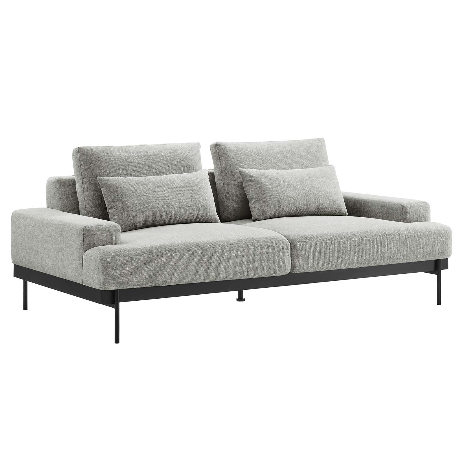 Modway Sofas & Couches - Proximity-Upholstered-Fabric-Sofa-Light-Gray