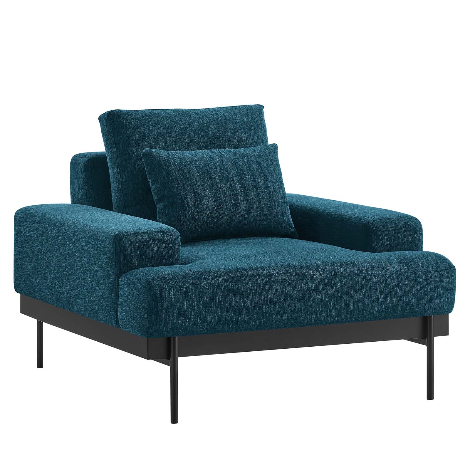 Modway Accent Chairs - Proximity-Upholstered-Fabric-Armchair-Azure