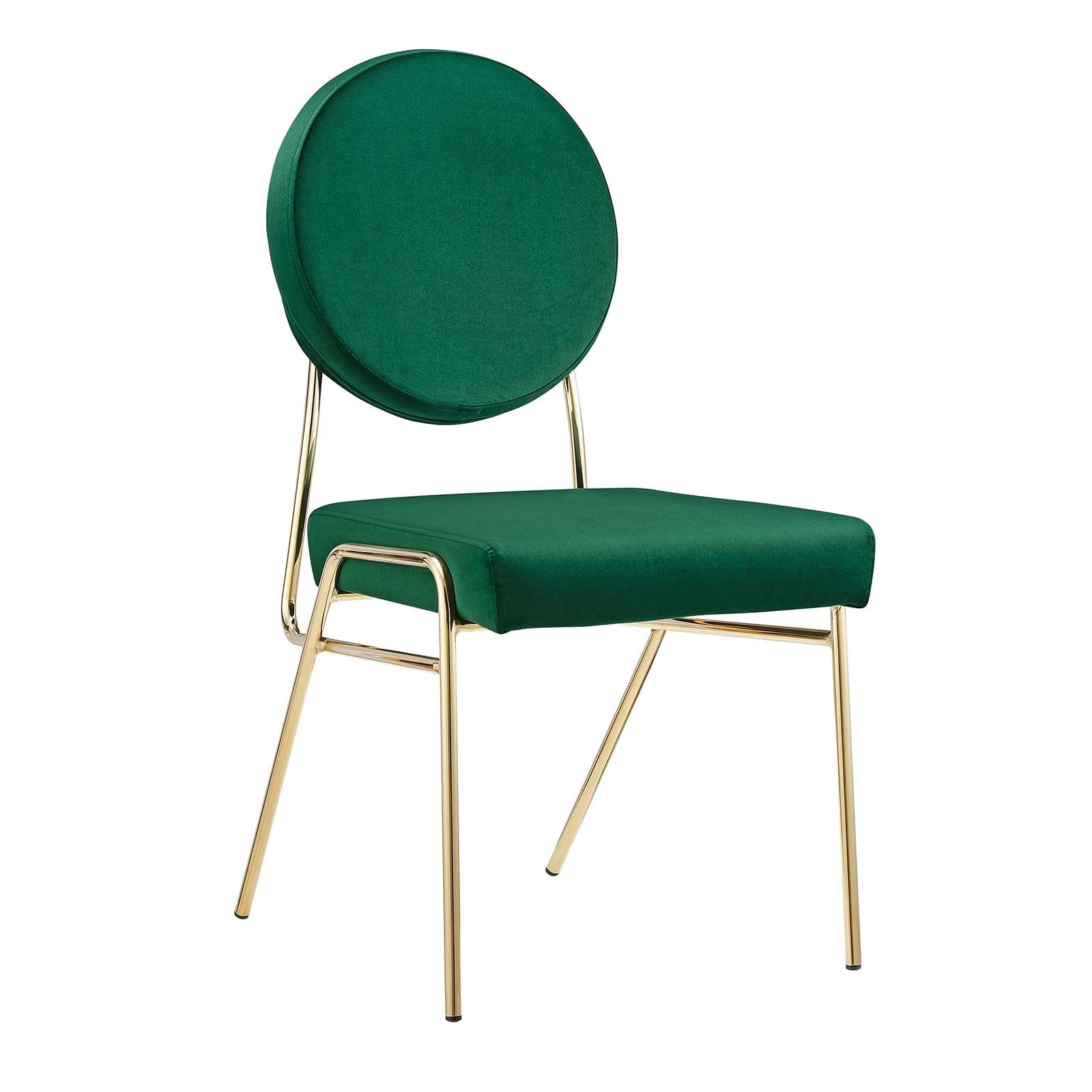 Modway Dining Chairs - Craft-Performance-Velvet-Dining-Side-Chair-Gold-Green