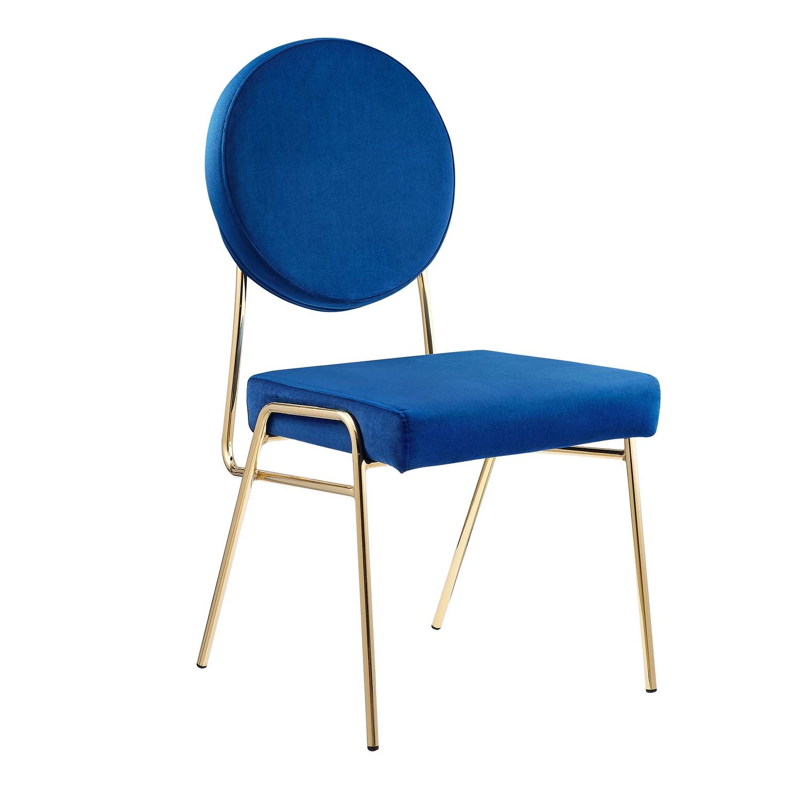 Modway Dining Chairs - Craft-Performance-Velvet-Dining-Side-Chair-Gold-Navy