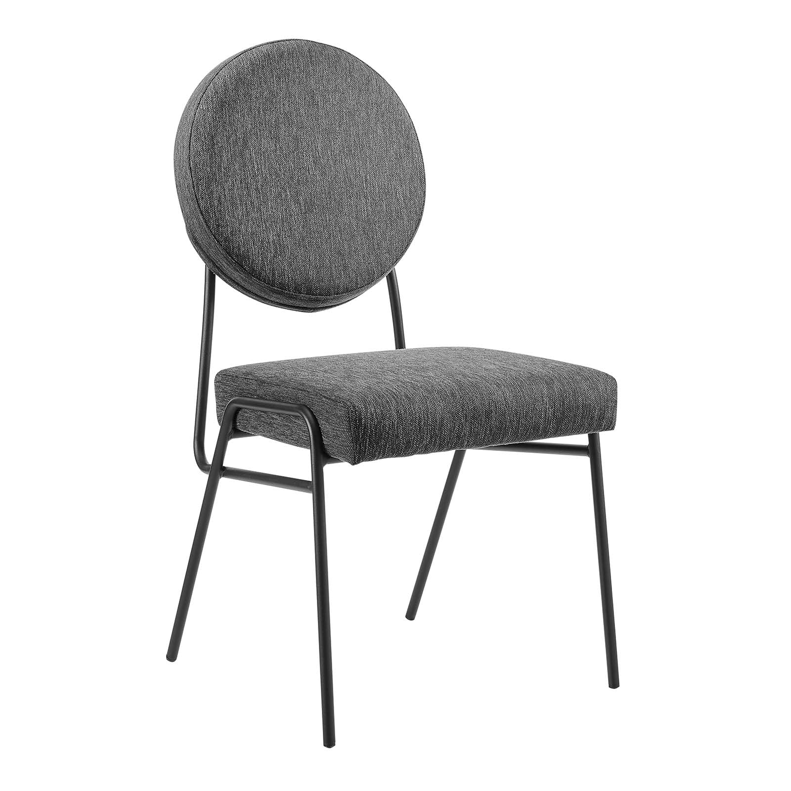 Modway Dining Chairs - Craft-Upholstered-Fabric-Dining-Side-Chairs-Black-Charcoal