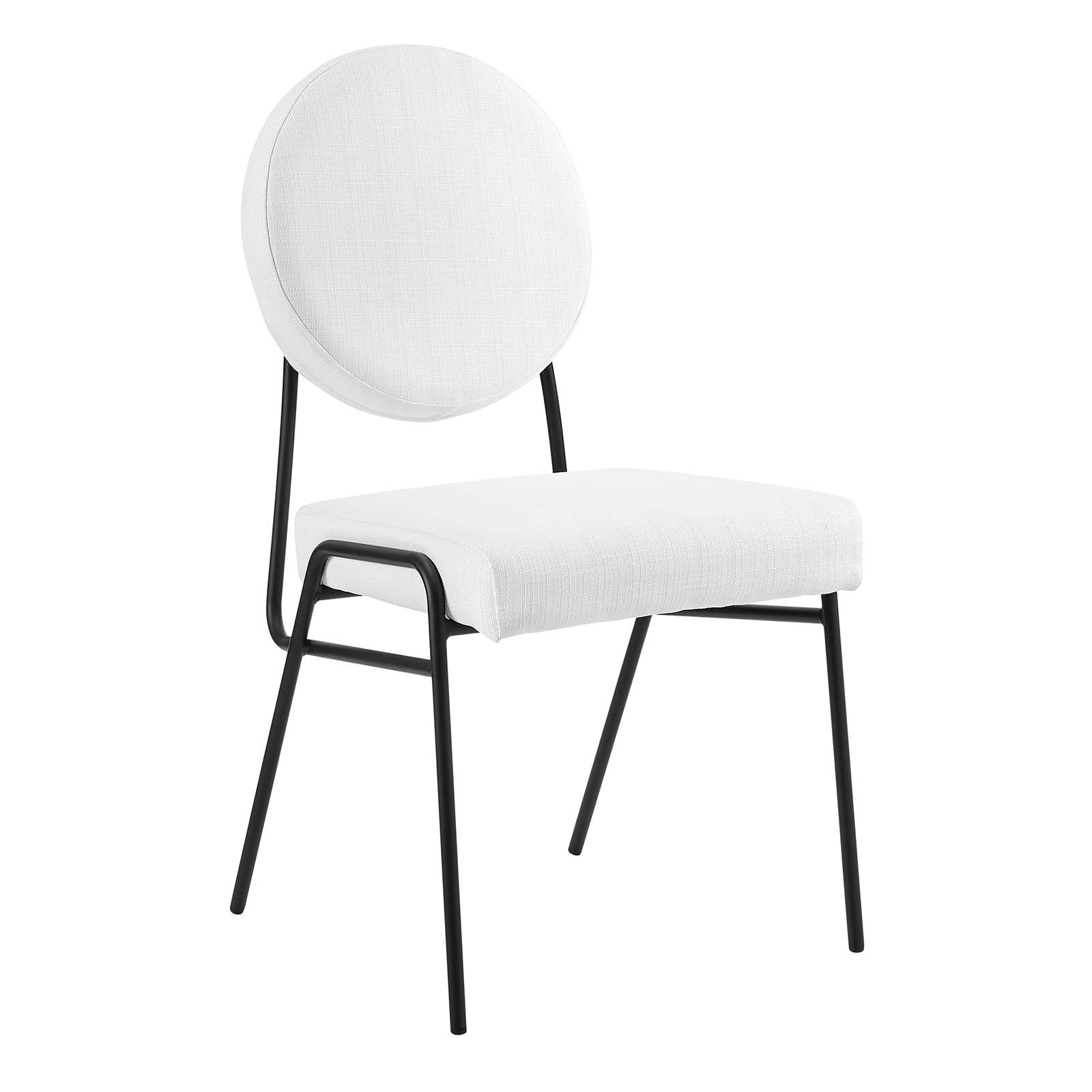 Modway Dining Chairs - Craft-Upholstered-Fabric-Dining-Side-Chairs-Black-White