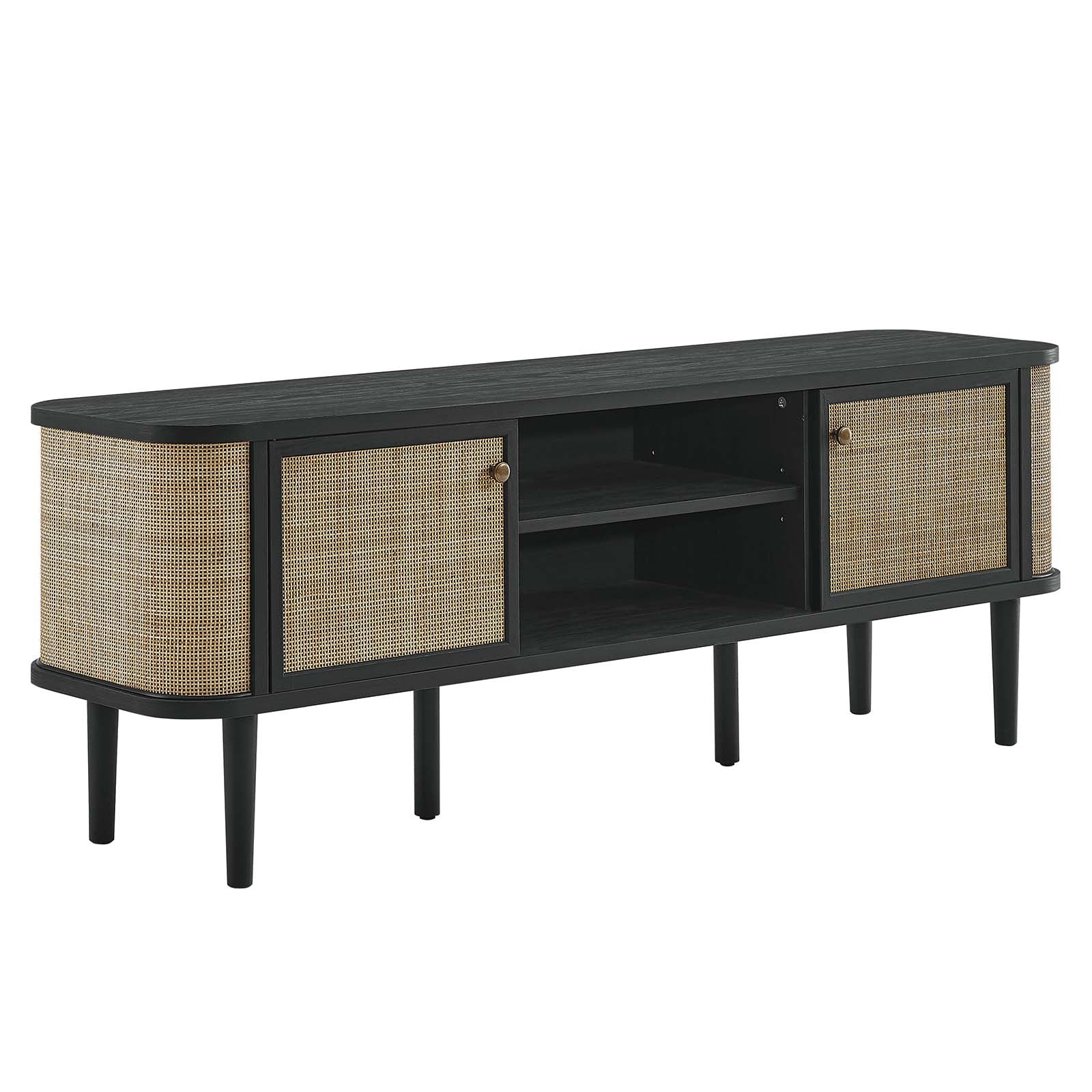 Modway TV & Media Units - Miramar-60''-Wood-TV-Stand-Black